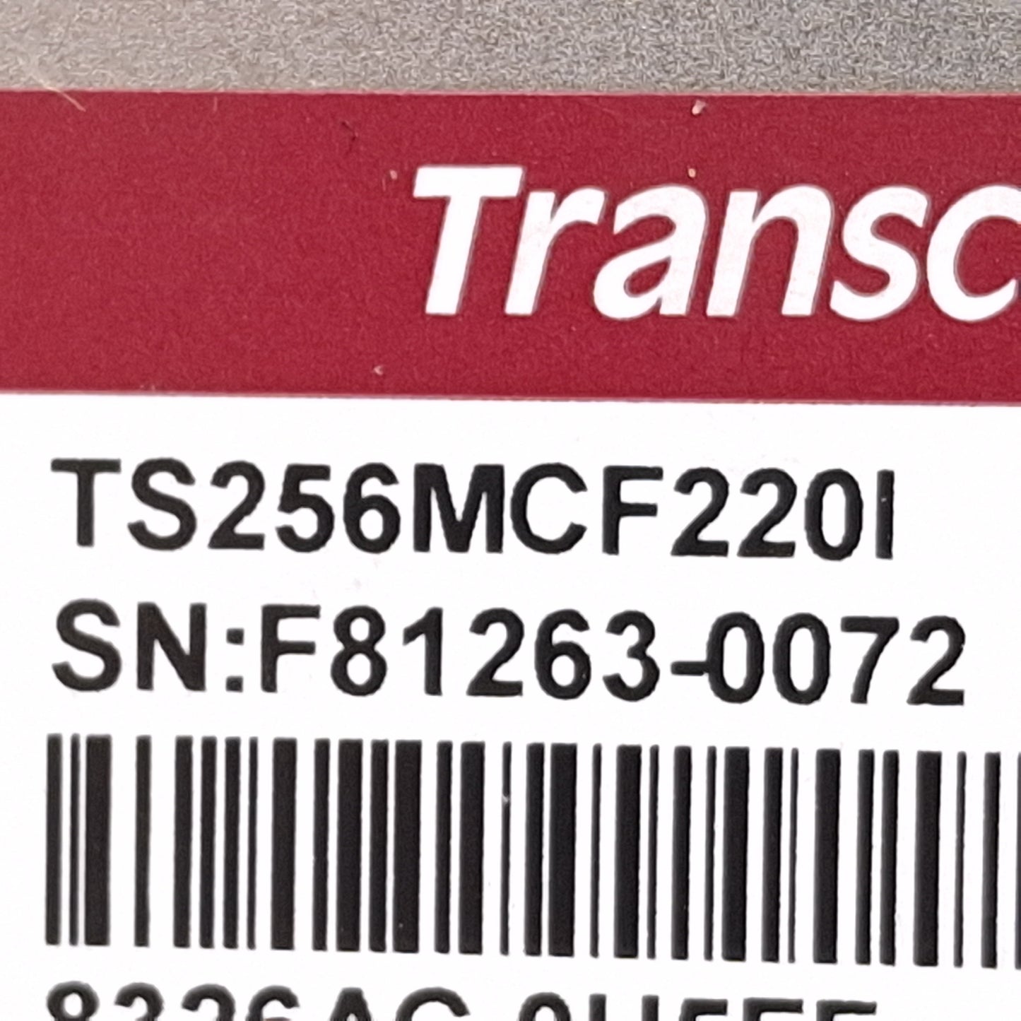 Used Transcend TS256MCF220I CF220I Industrial Grade Compact Flash Memory Card, 256MB