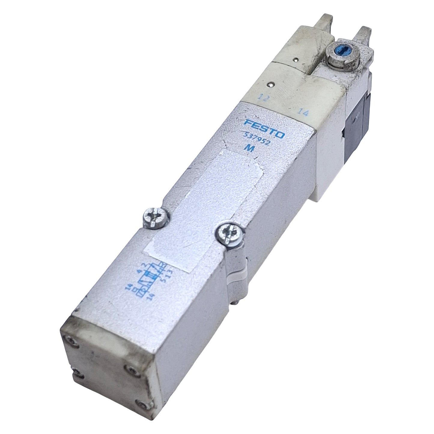 Used Festo VMPA2-M1H-M-PI 537952 Solenoid Valve, 5/2 Way, 1MPa Max, 24VDC Coil