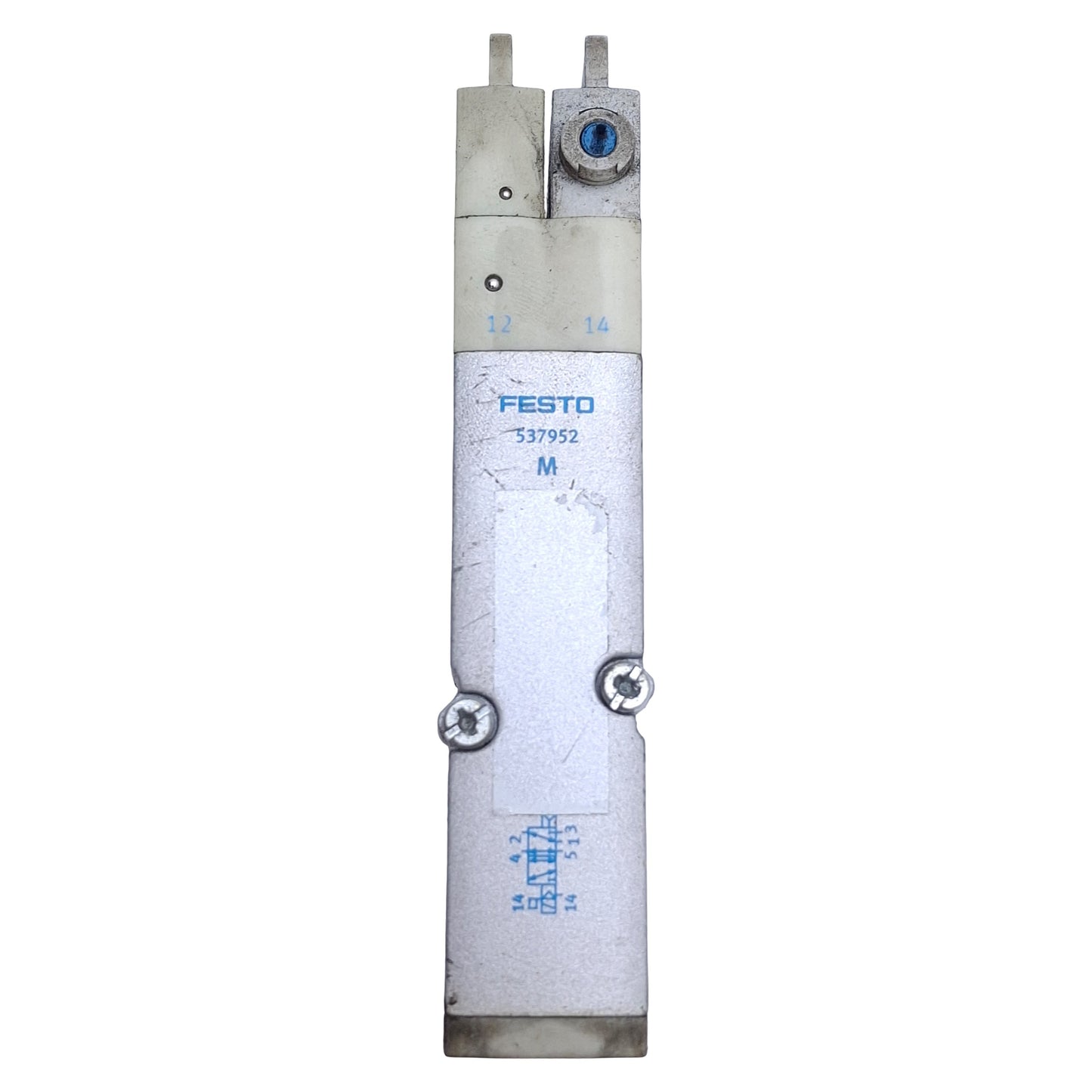 Used Festo VMPA2-M1H-M-PI 537952 Solenoid Valve, 5/2 Way, 1MPa Max, 24VDC Coil