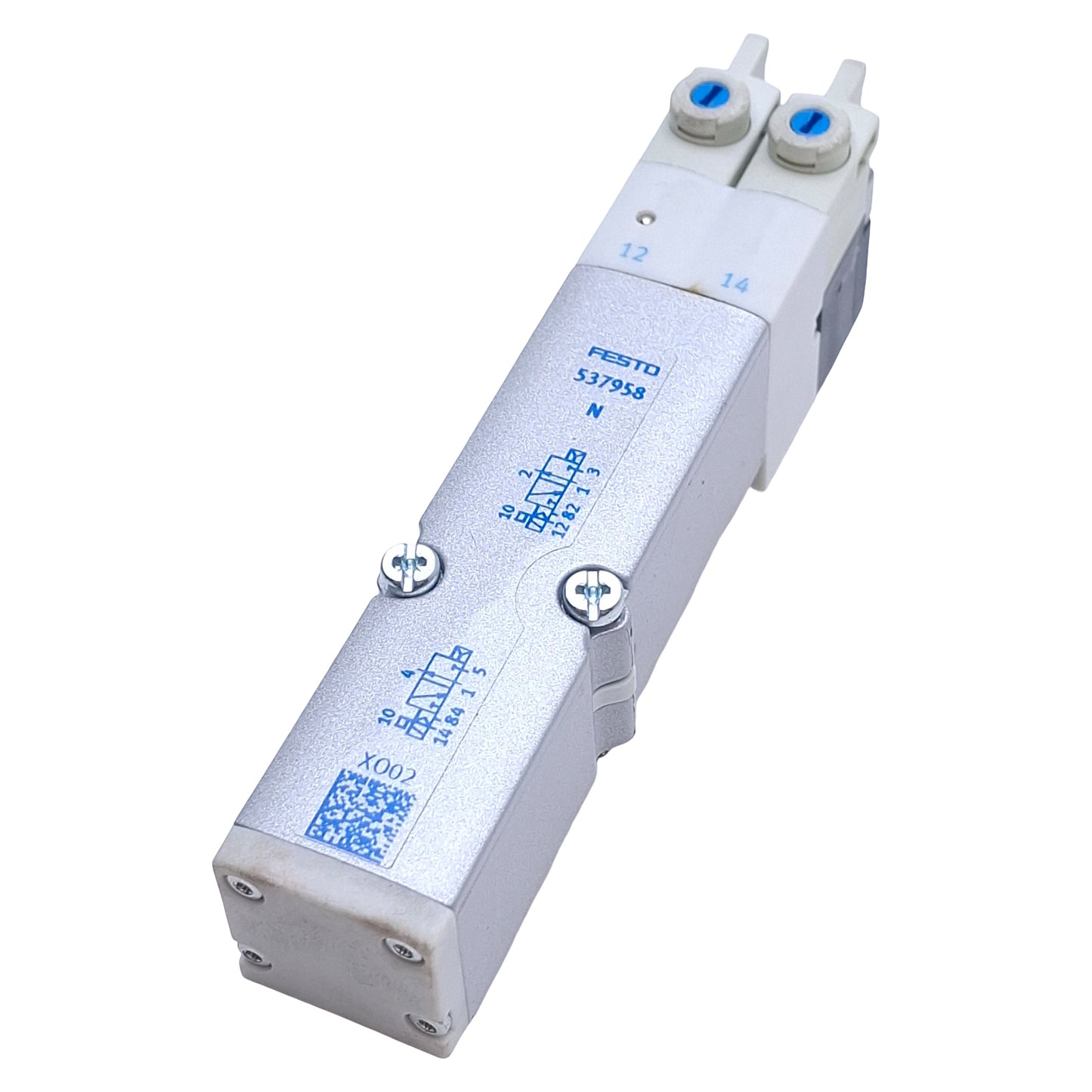 Used Festo VMPA2-M1H-N-PI 537958 Solenoid Valve 2x3/2-Way, Monostable, 24VDC Coil
