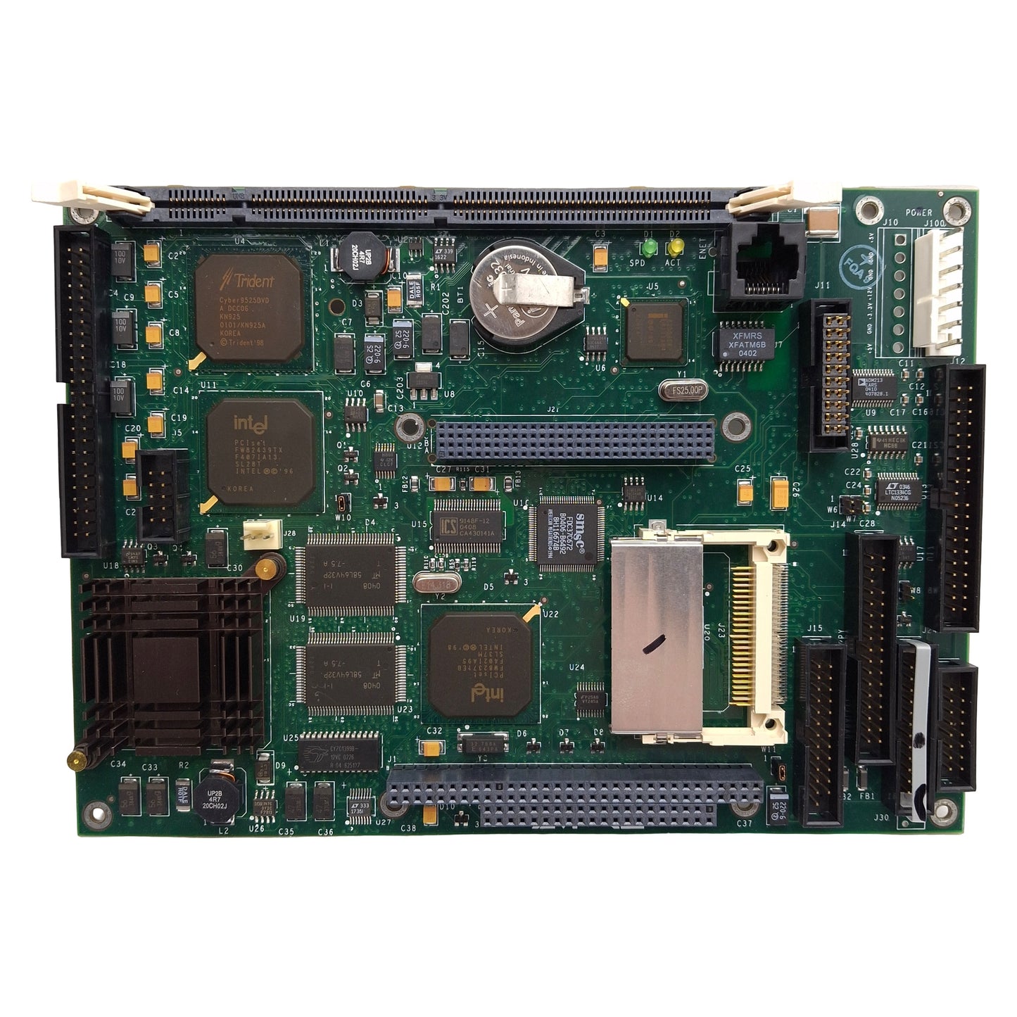 Used Ampro LB3-P5V-Q-01 9352577A Industrial Motherboard, CF Card Slot, 168-Pin DIMM