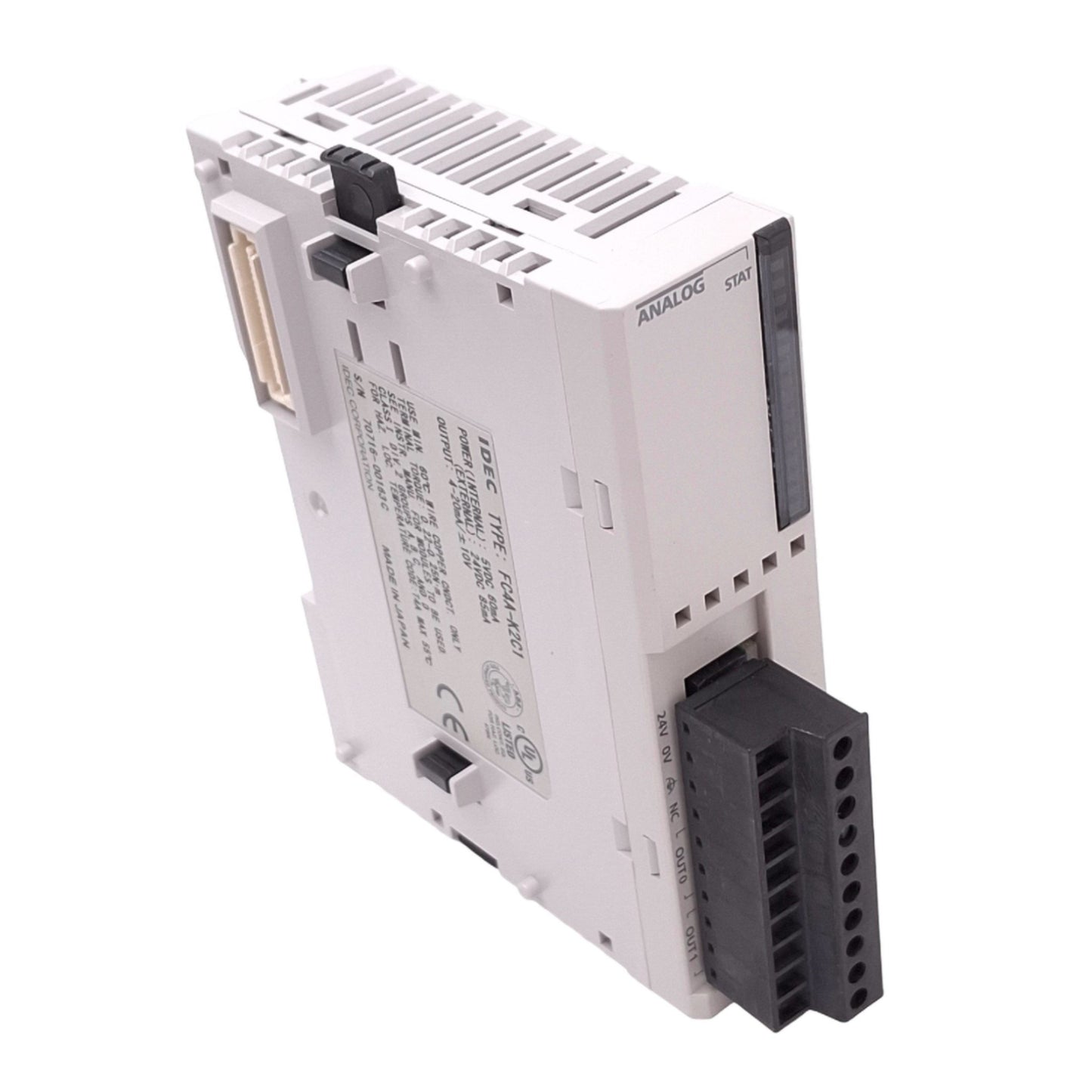 Used IDEC FC4A-K2C1 Analog Output Module for MicroSmart PLC, 2-Channel, 10VDC 4-20mA