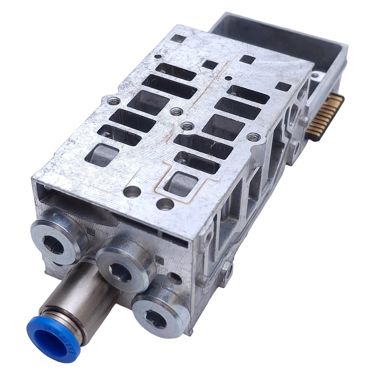 Used Festo VMPA2-FB-2-1 538000 Pneumatic Valve Sub-Base, G1/8, 6mm P2C, 10bar Max