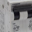 Used Siemens 5SX22 C8 Circuit Breaker, 2-Pole, C-Curve, 8A 480VAC, DIN Rail