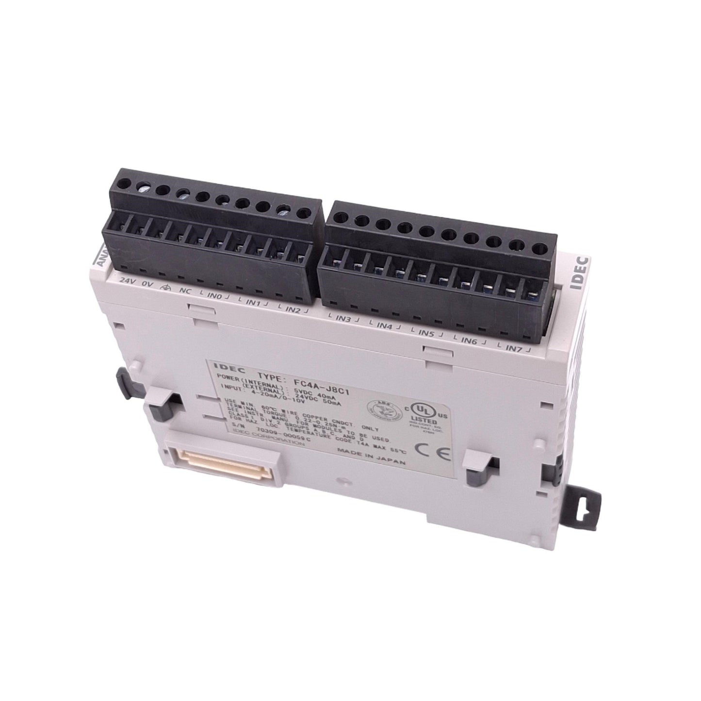 Used IDEC FC4A-J8C1 Analog Input Module for MicroSmart PLC, 8-Channel, 0-10V 4-20mA