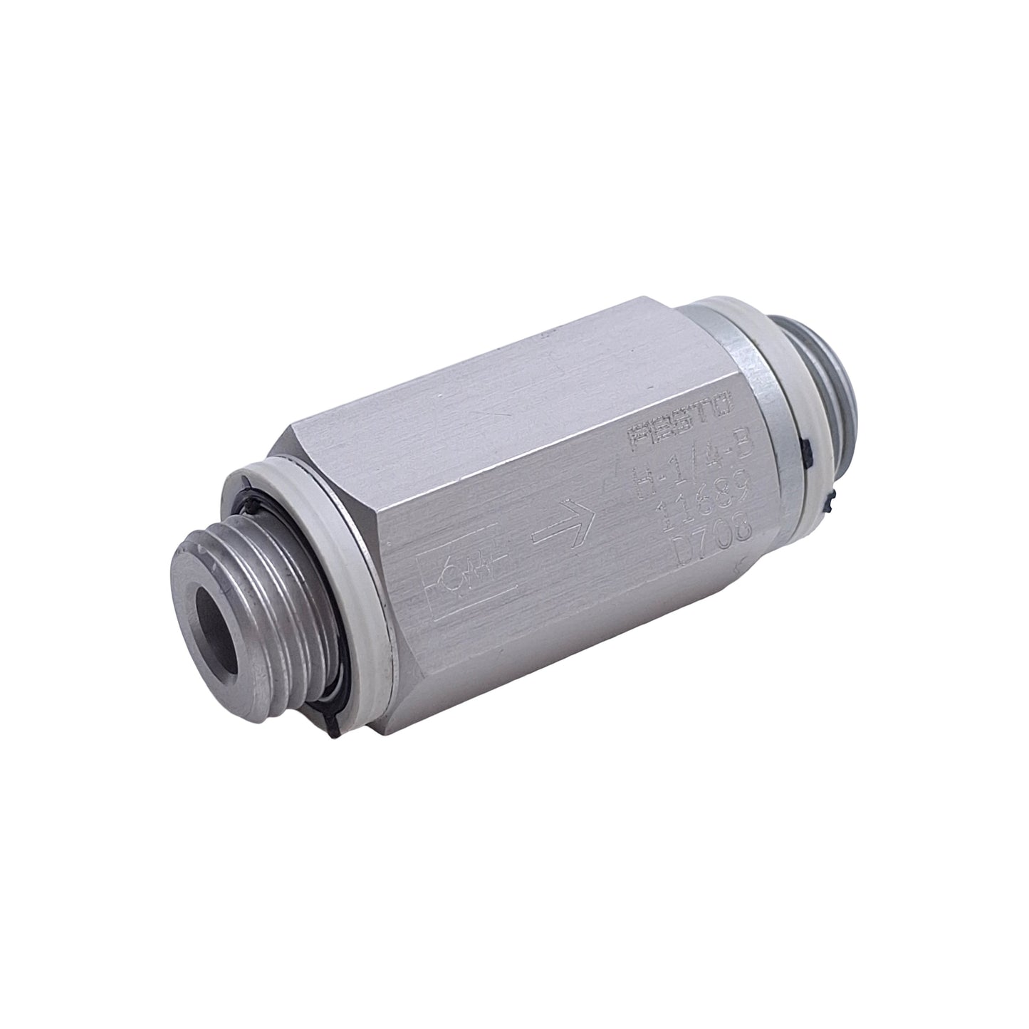 Used Festo H-1/4-B Check Valve G1/4 Male, 1000L/Min, 0.4-12bar, -10°C to 60°C, 11689