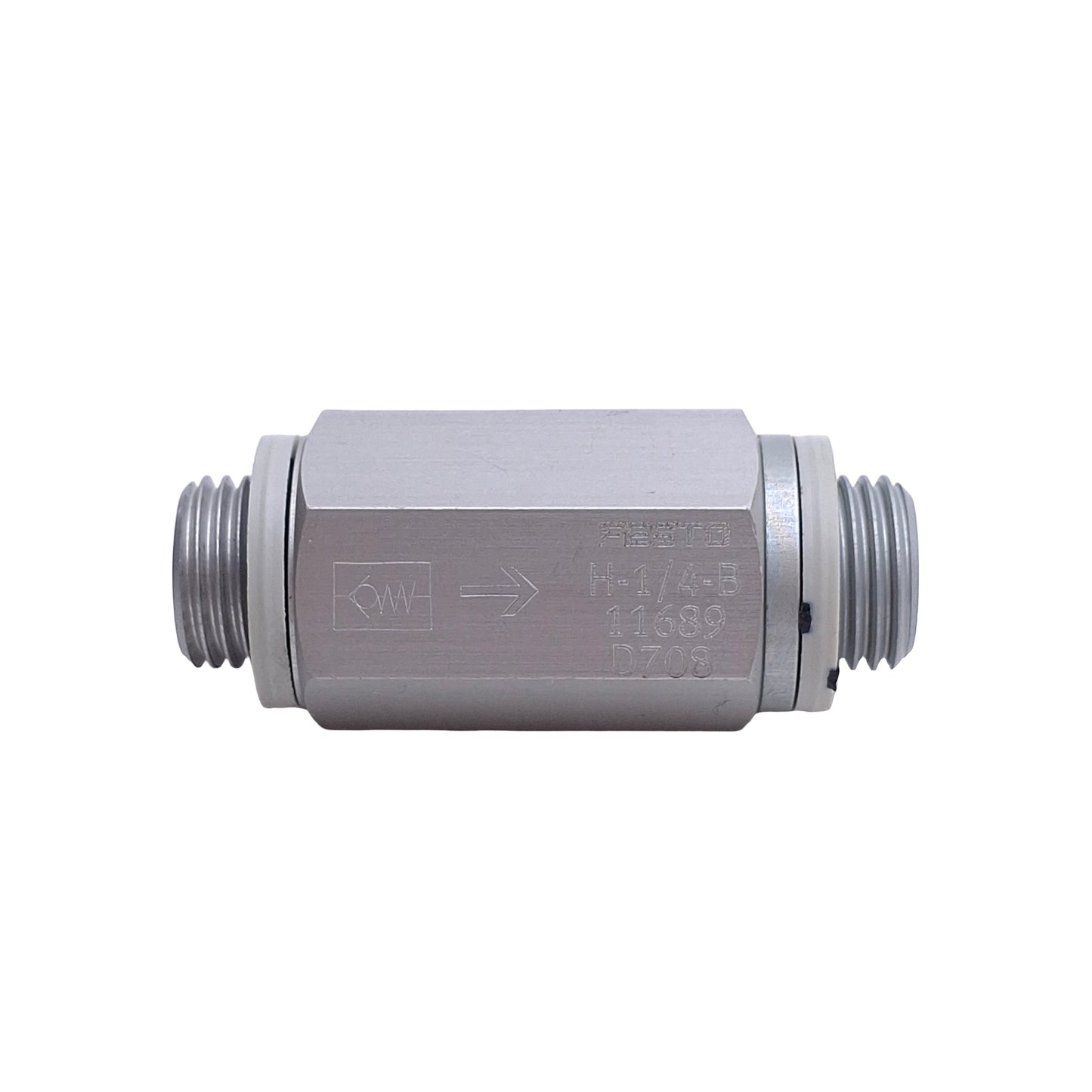 Used Festo H-1/4-B Check Valve G1/4 Male, 1000L/Min, 0.4-12bar, -10°C to 60°C, 11689