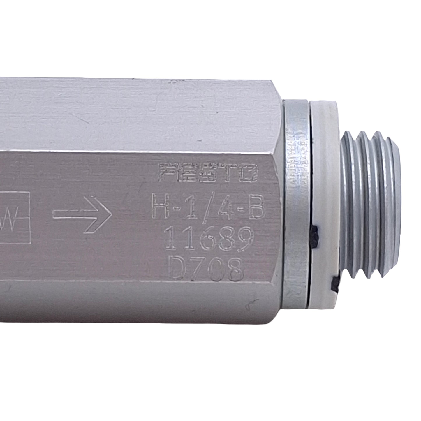 Used Festo H-1/4-B Check Valve G1/4 Male, 1000L/Min, 0.4-12bar, -10°C to 60°C, 11689
