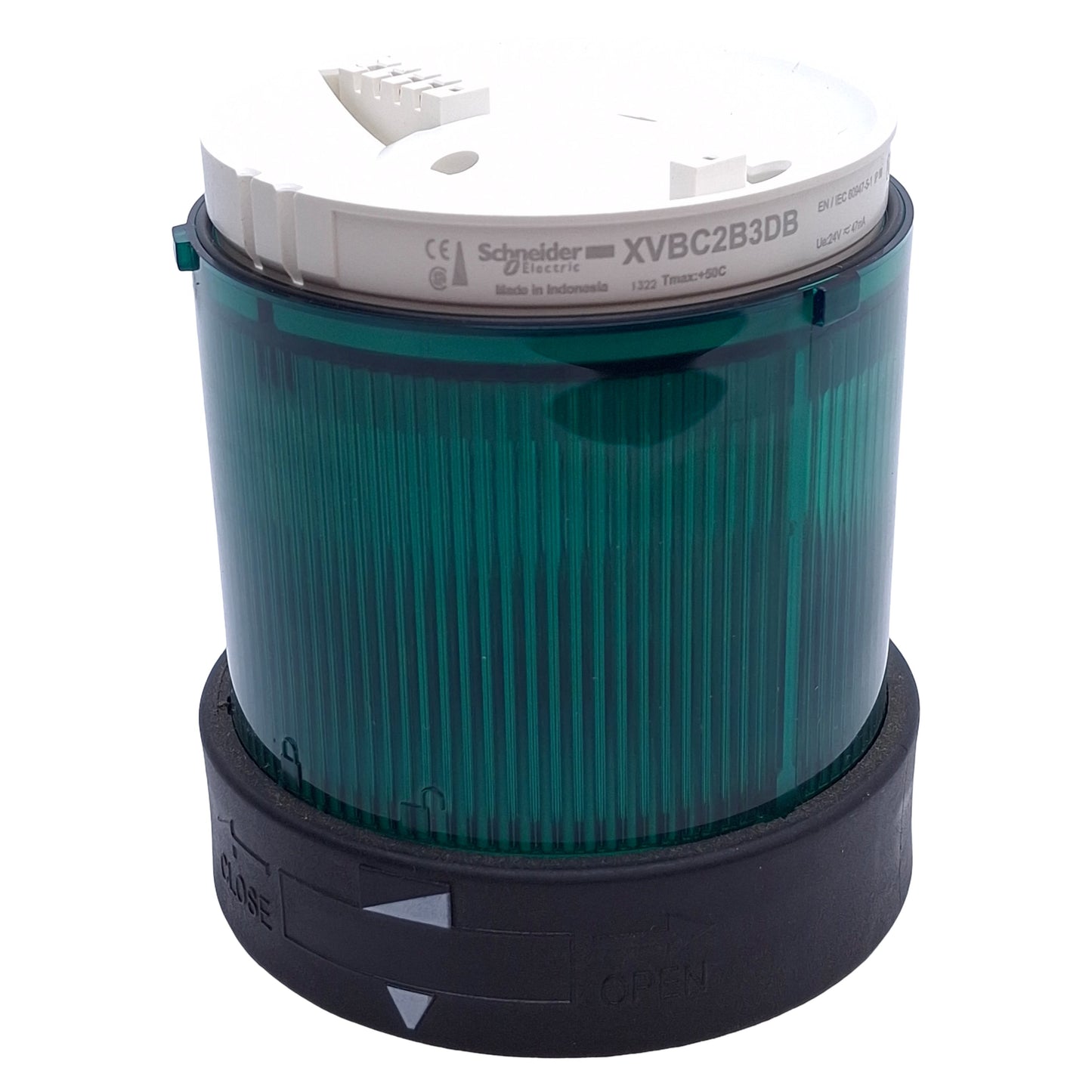 Used Schneider Electric XVBC2B3DB Light Tower Indicator Bank, Green, ø70mm, 24VAC/DC