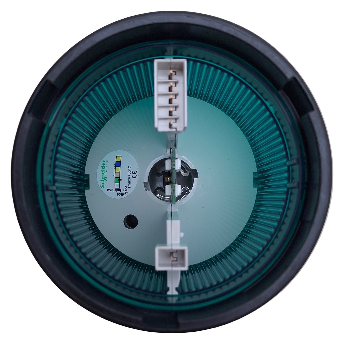 Used Schneider Electric XVBC2B3DB Light Tower Indicator Bank, Green, ø70mm, 24VAC/DC