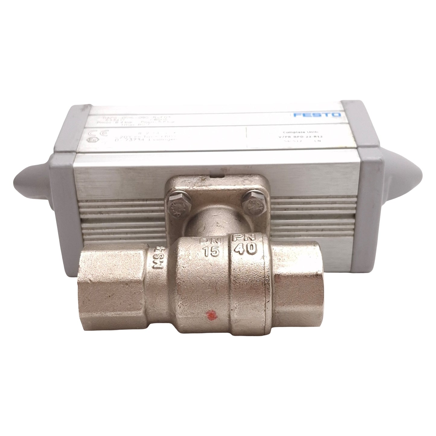 Used Festo VZPR-BPD-22-R12 540512 Ball Valve Actuator, 2-Way, 1-8.4bar, Rp1/2, G1/8