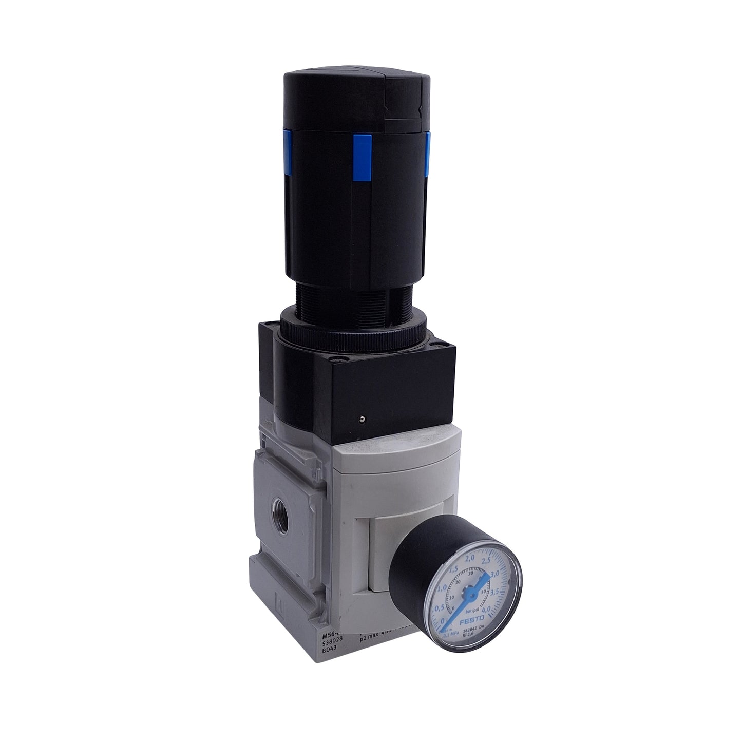 Used Festo MS6-LRP-1/4-D5-A8-AS Pressure Regulator, In 1-14 bar, Out 0.1-4 bar
