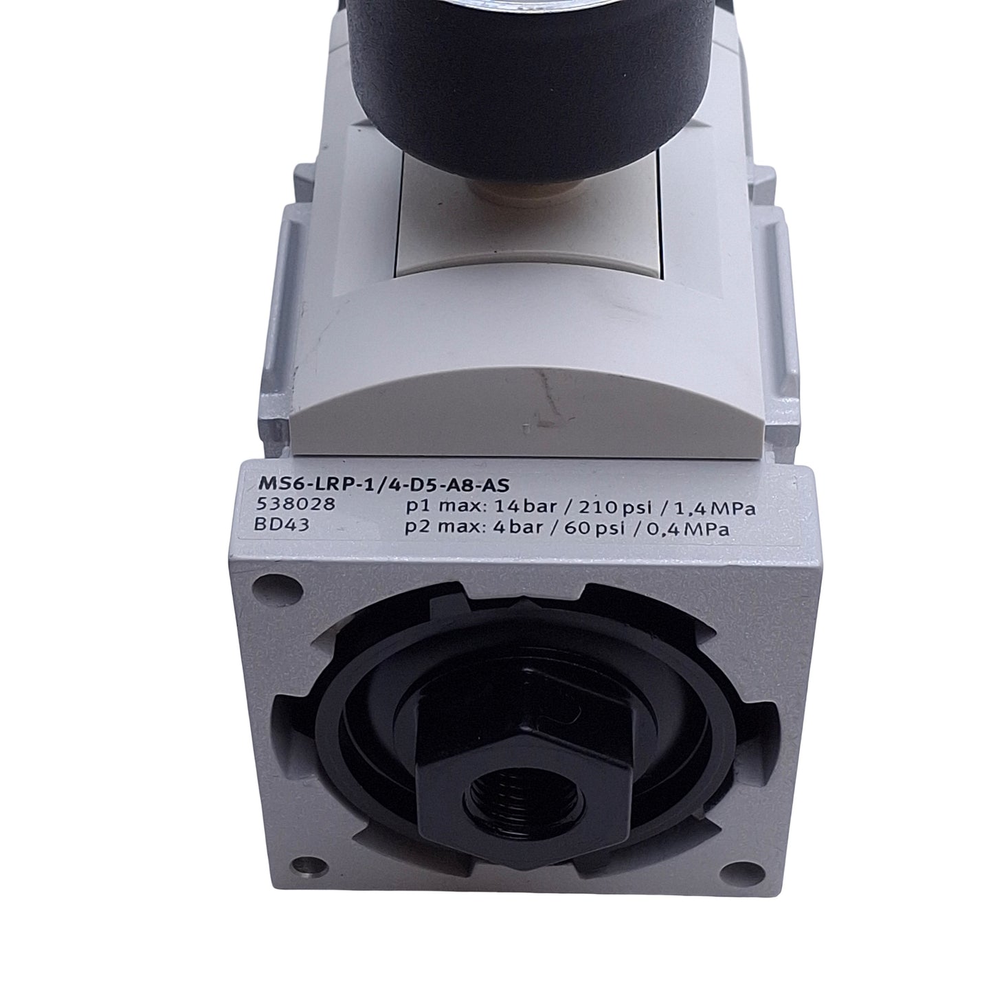 Used Festo MS6-LRP-1/4-D5-A8-AS Pressure Regulator, In 1-14 bar, Out 0.1-4 bar
