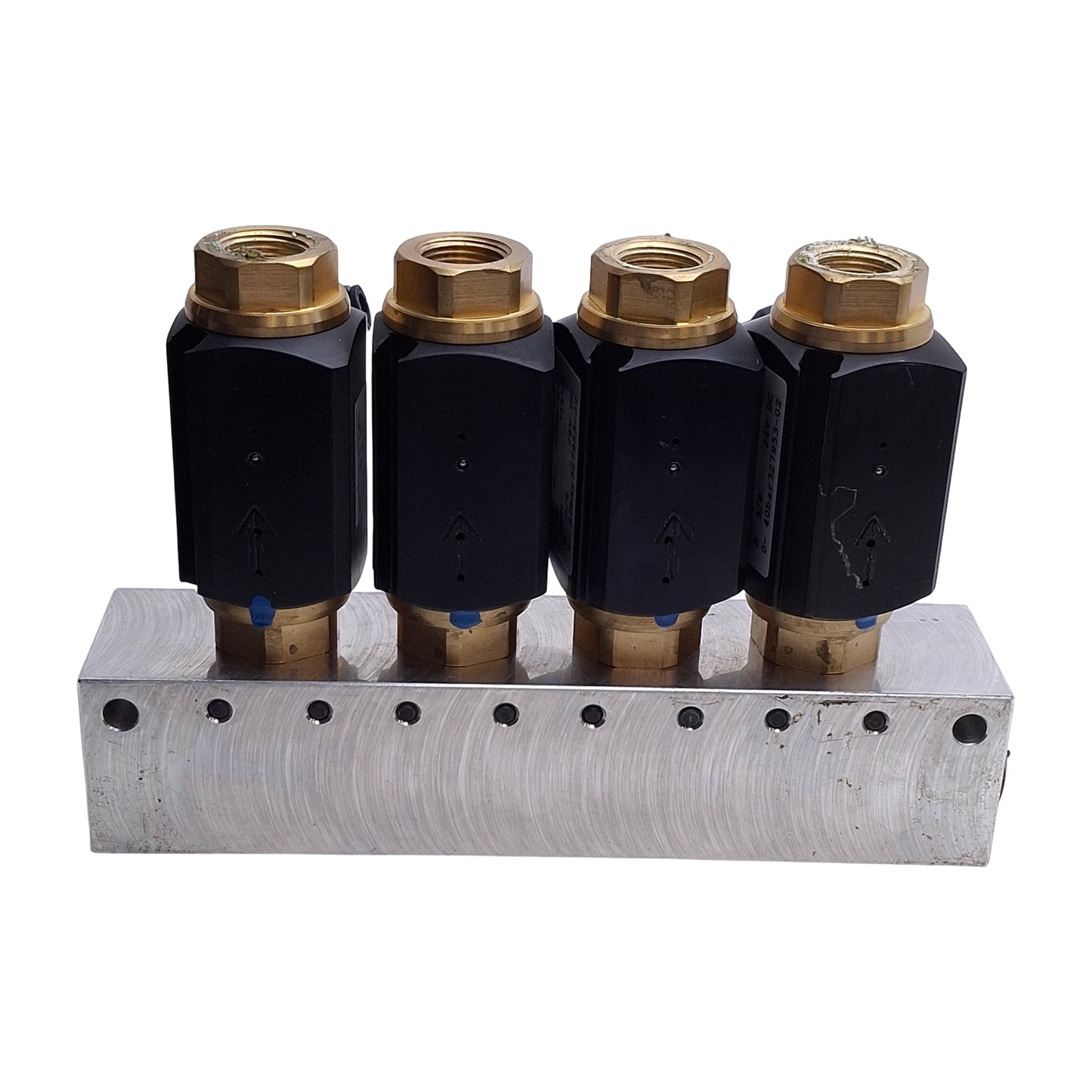 Used Muller Coax Block 3-CFM 08 NC Coaxial Valves & Manifold, 2/2-Way NC, 0-40bar