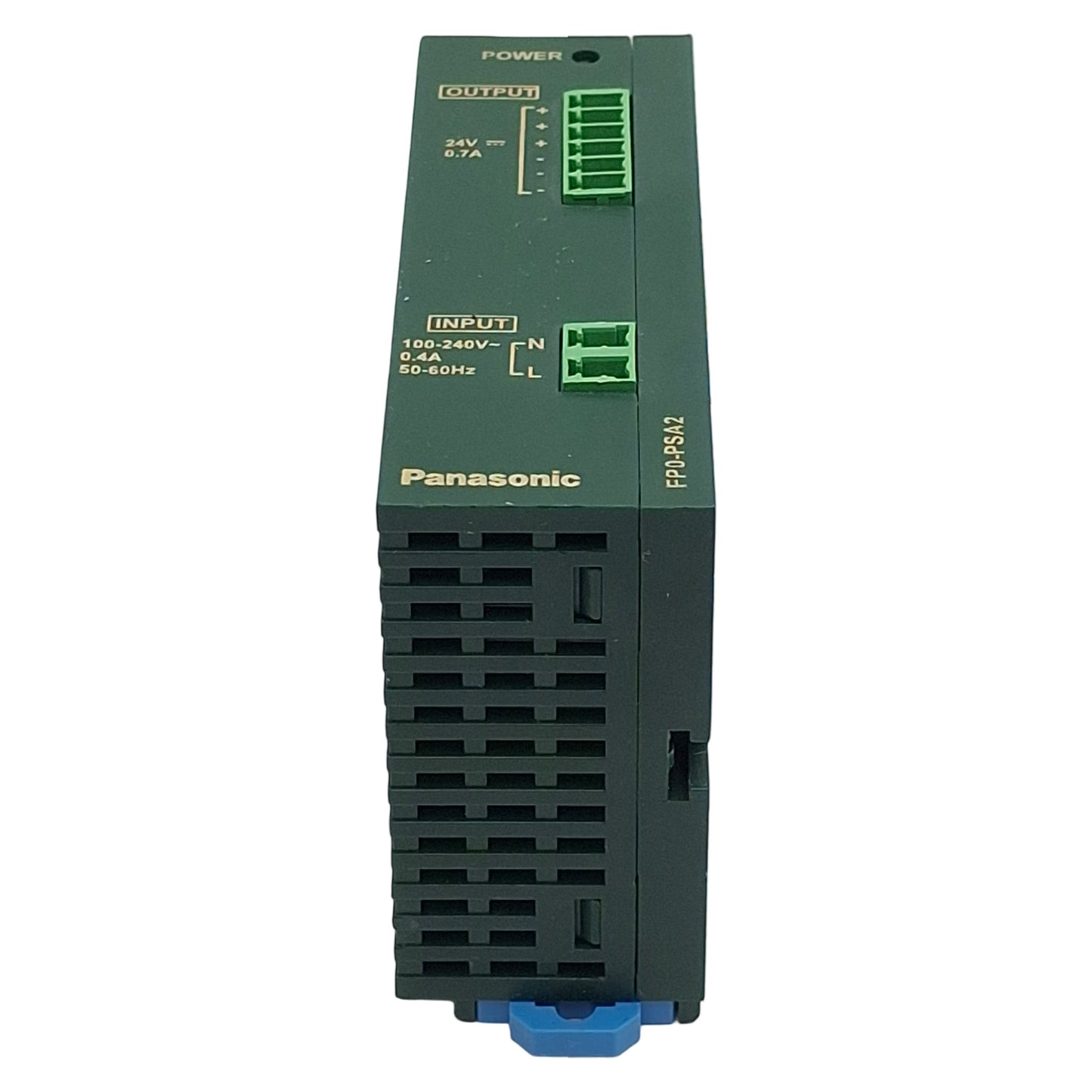 Used Panasonic FP0PSA2 Power Supply Unit, 100-240VAC In, 0.7A 24VDC Out, DIN Rail