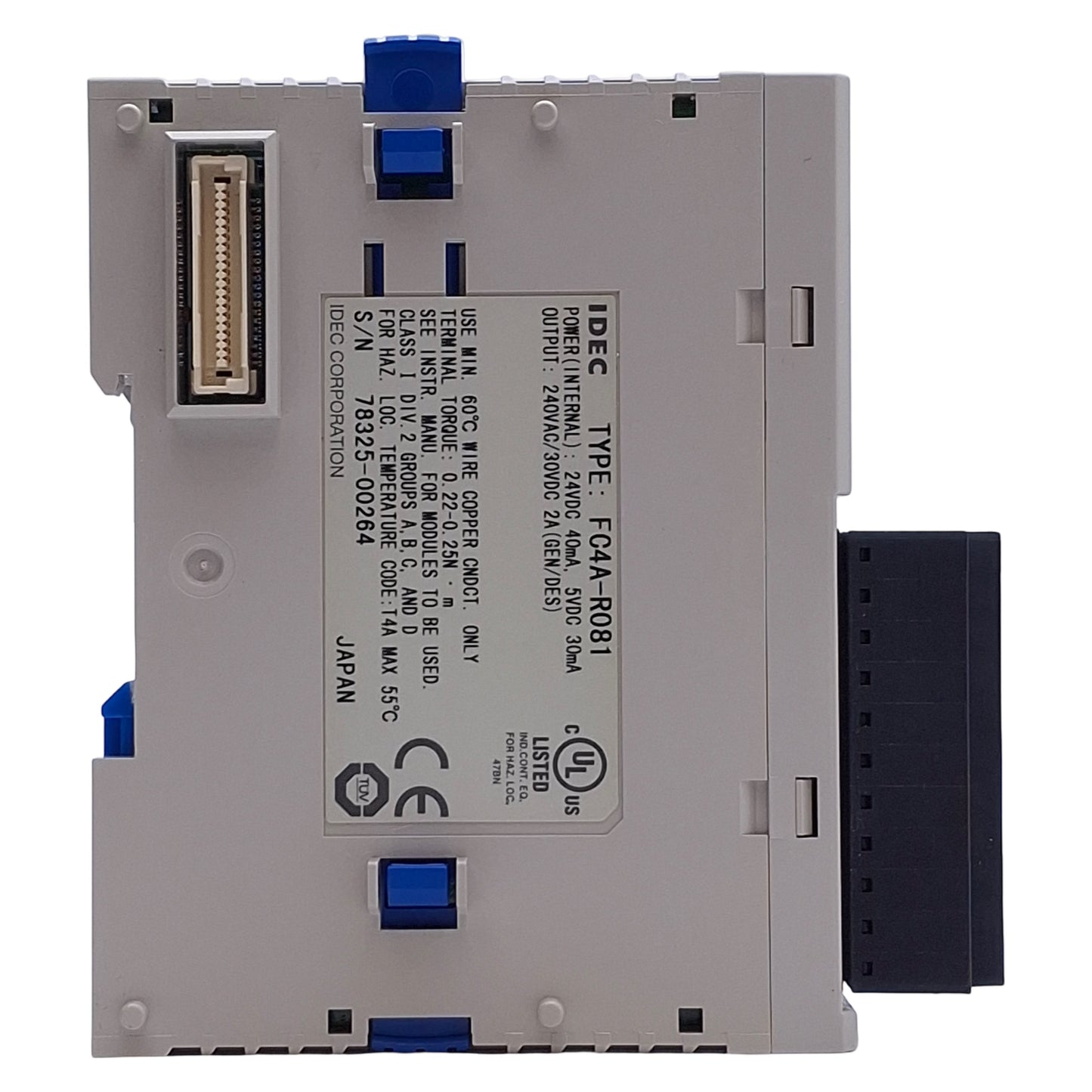 Used Idec FC4A-R081 Output Module For MicroSmart PLC, 8-Point, 240VAC/30VDC 2A