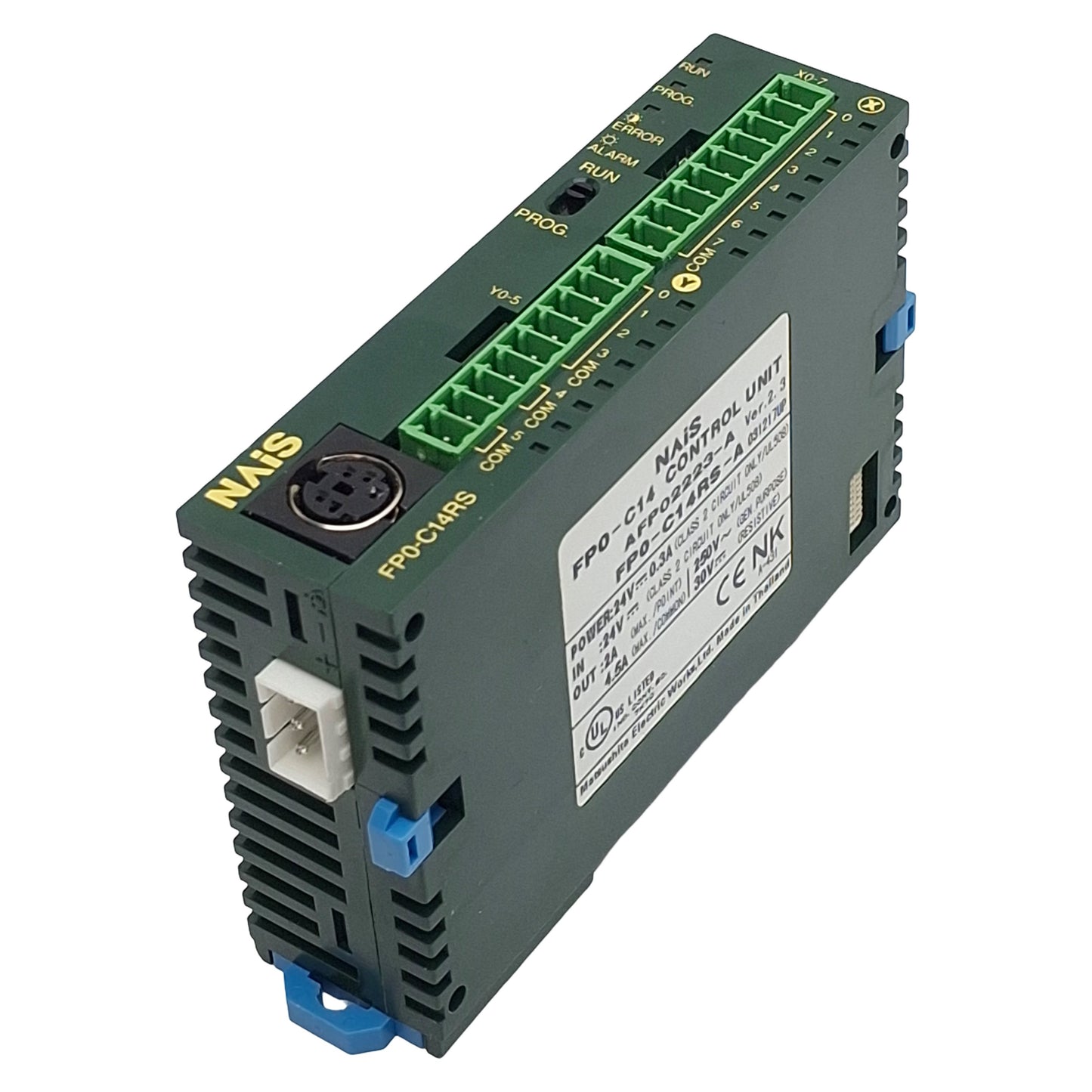 Used NAIS FP0-C14RS-A Control Unit, SPST-NO, 24VDC 0.3A In, 2/4.5A 250VAC/30VDC Out