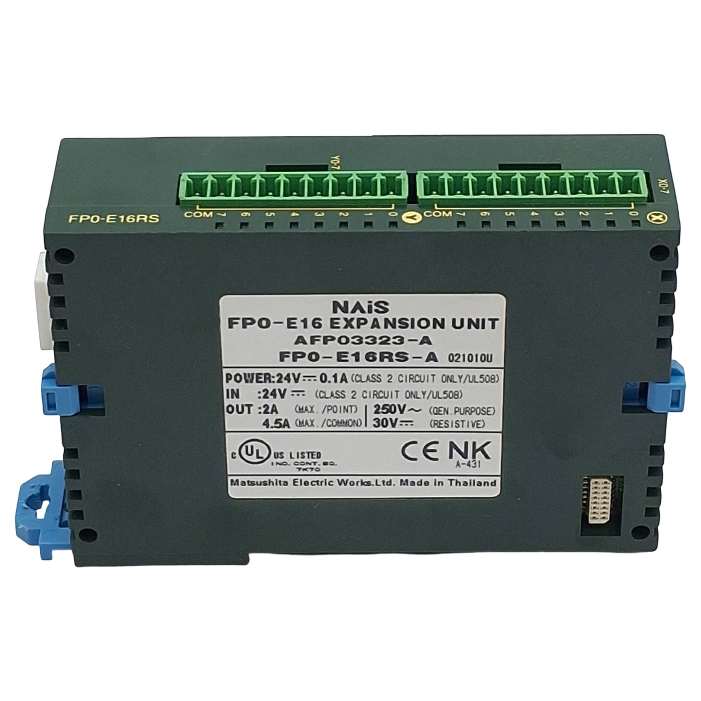 Used NAIS FP0-E16RS-A Expansion Unit, 16-Input, 24VDC 0.1A, 2/4.5A 250VAC/30VDC Out