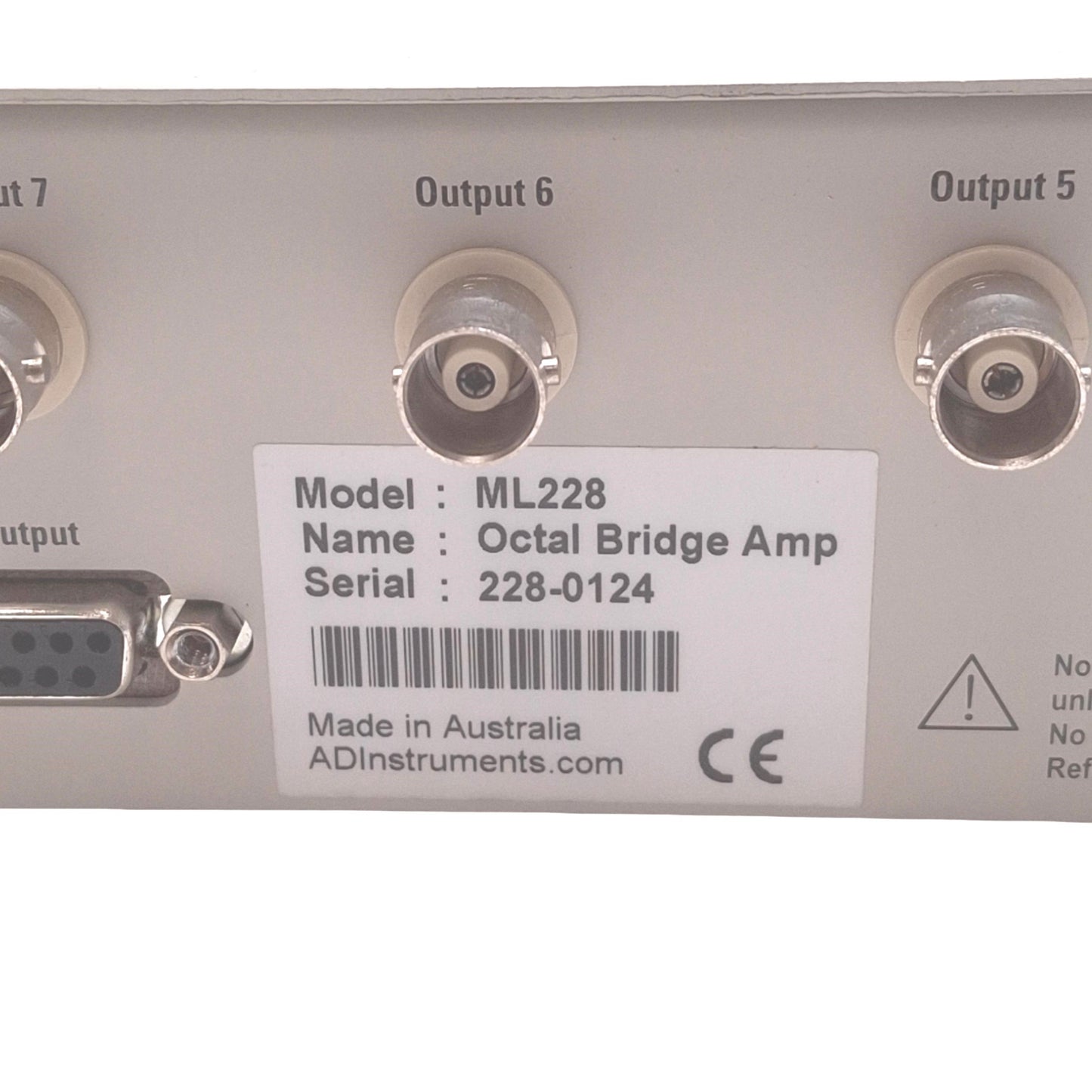 Used ADInstruments ML228 Octal Bridge Amp Signal Conditioner, 8-Channel, 1Hz-1kHz