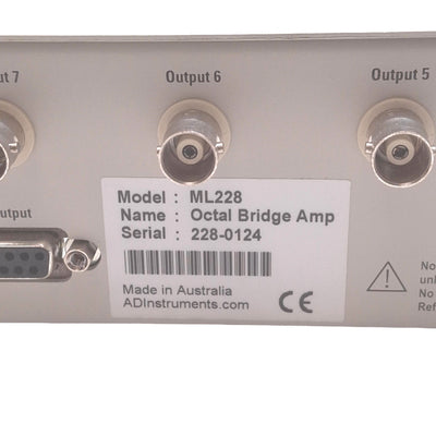 Used ADInstruments ML228 Octal Bridge Amp Signal Conditioner, 8-Channel, 1Hz-1kHz