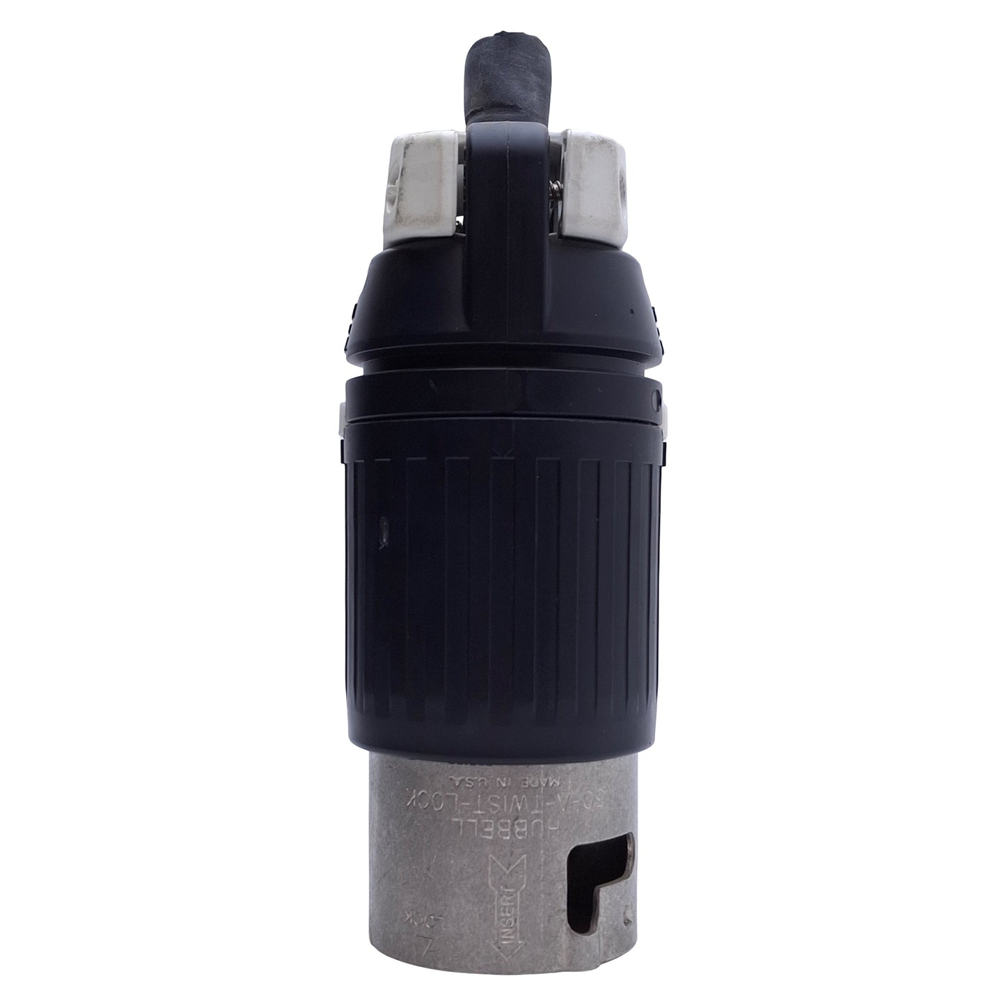 Used Hubbell CS8365C Twist-Lock Male Plug, 3-Phase 250VAC 50A, 3-Pole, Screw Terminal