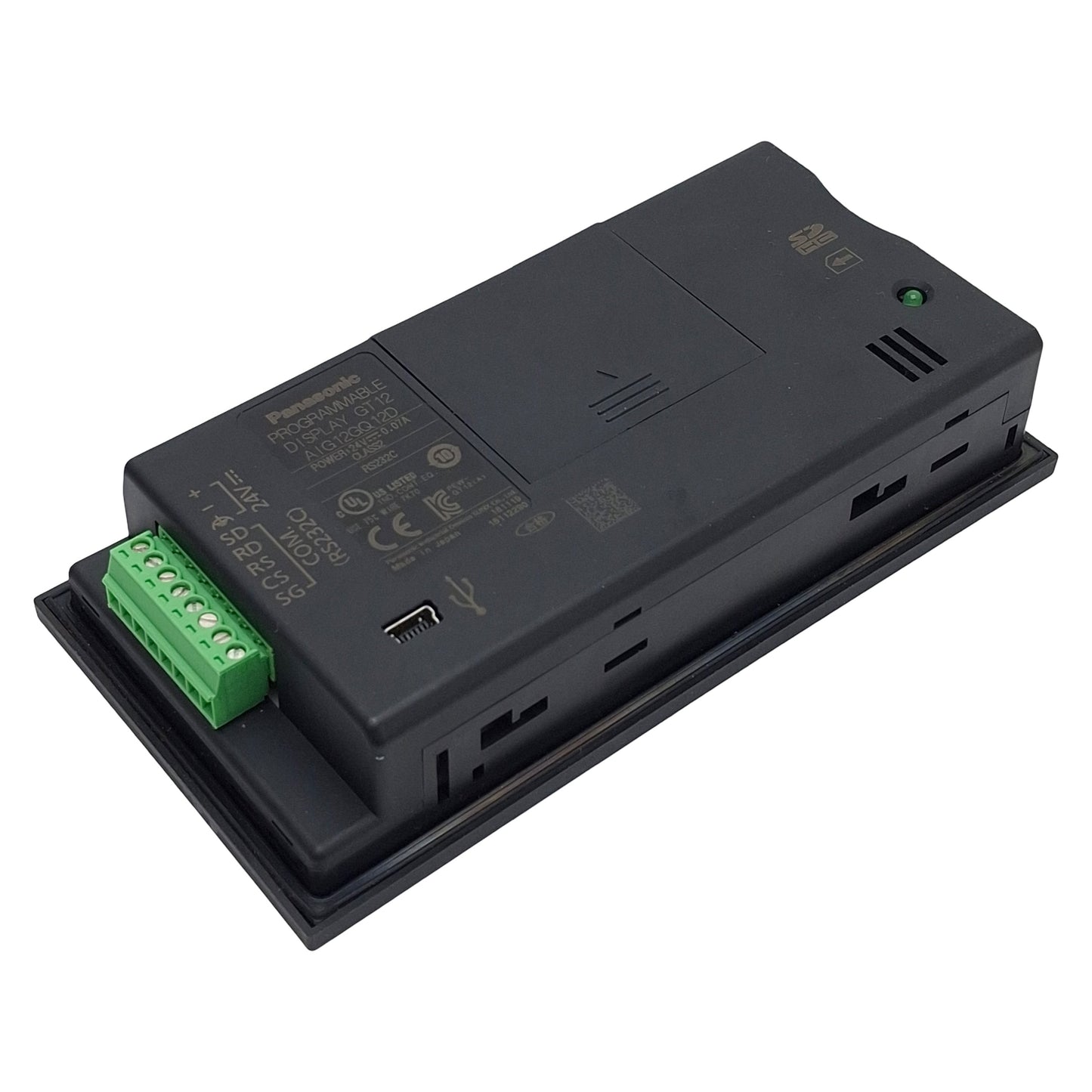 Used Panasonic AIG12GQ12D Compact Programmable Display, 24VDC, RS-232C, Mini-B USB