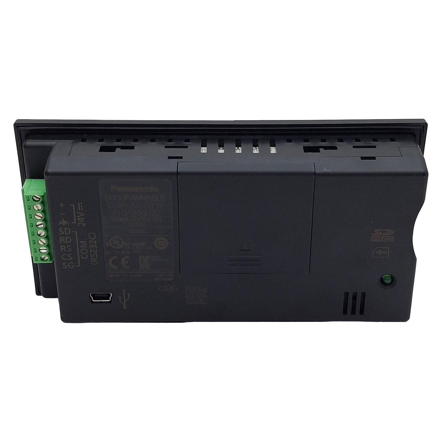 Used Panasonic AIG12GQ12D Compact Programmable Display, 24VDC, RS-232C, Mini-B USB