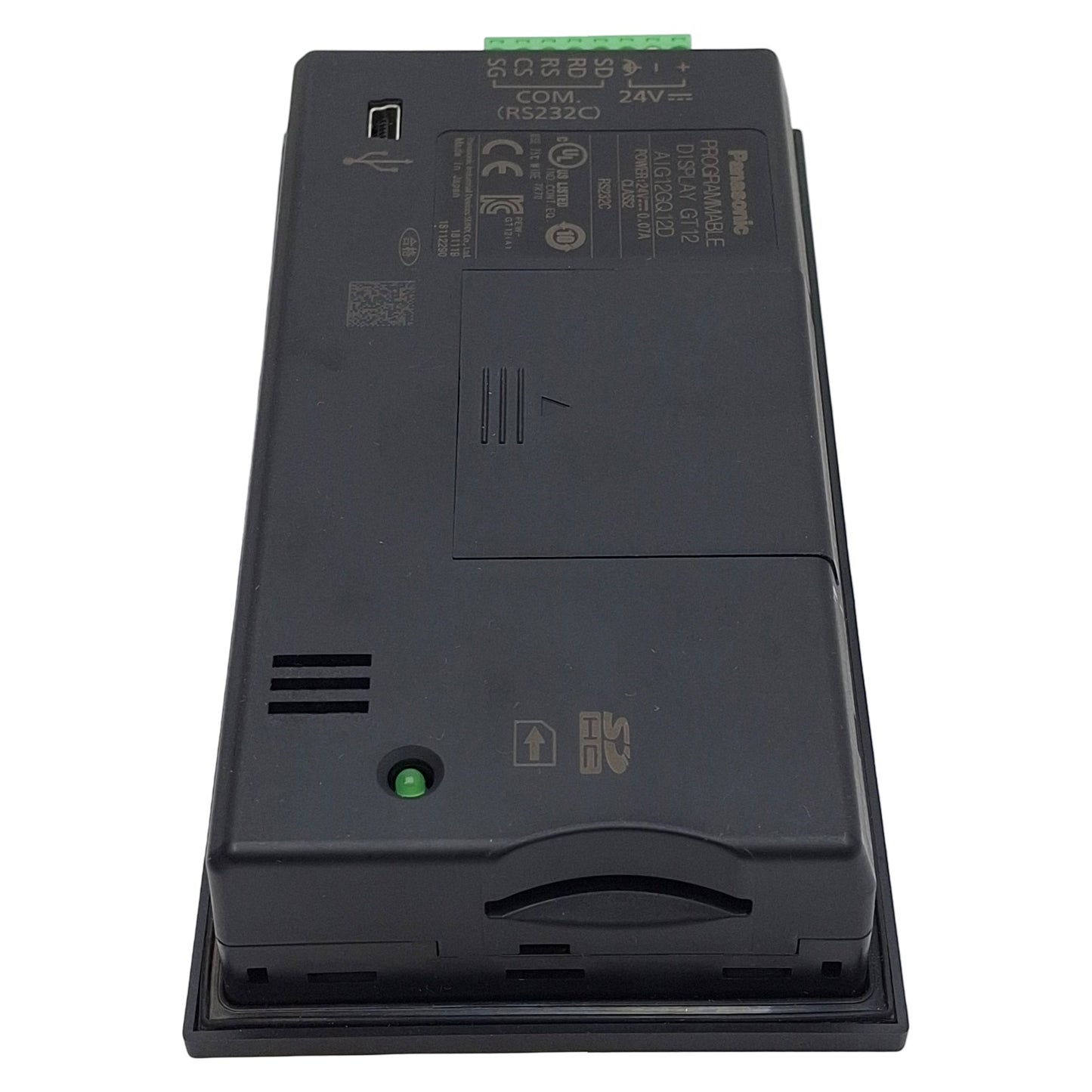 Used Panasonic AIG12GQ12D Compact Programmable Display, 24VDC, RS-232C, Mini-B USB