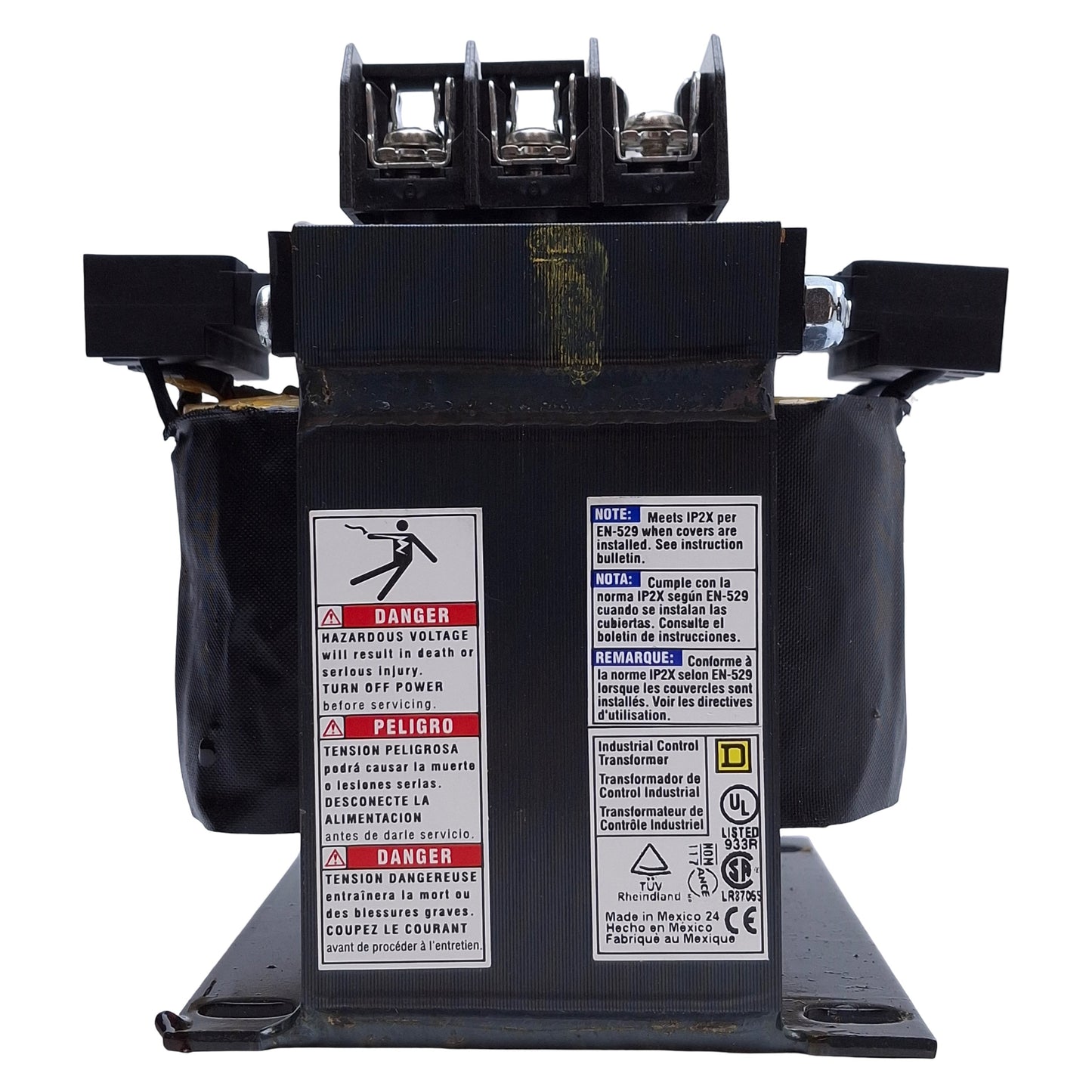 Used Schneider Electric 9070TF500D20 Control Transformer 208/230/460VAC Primary
