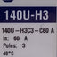 Used Allen Bradley 140U-H3C3-C60 Circuit Breaker 3-Pole, 60A, 240/600VAC Voltage