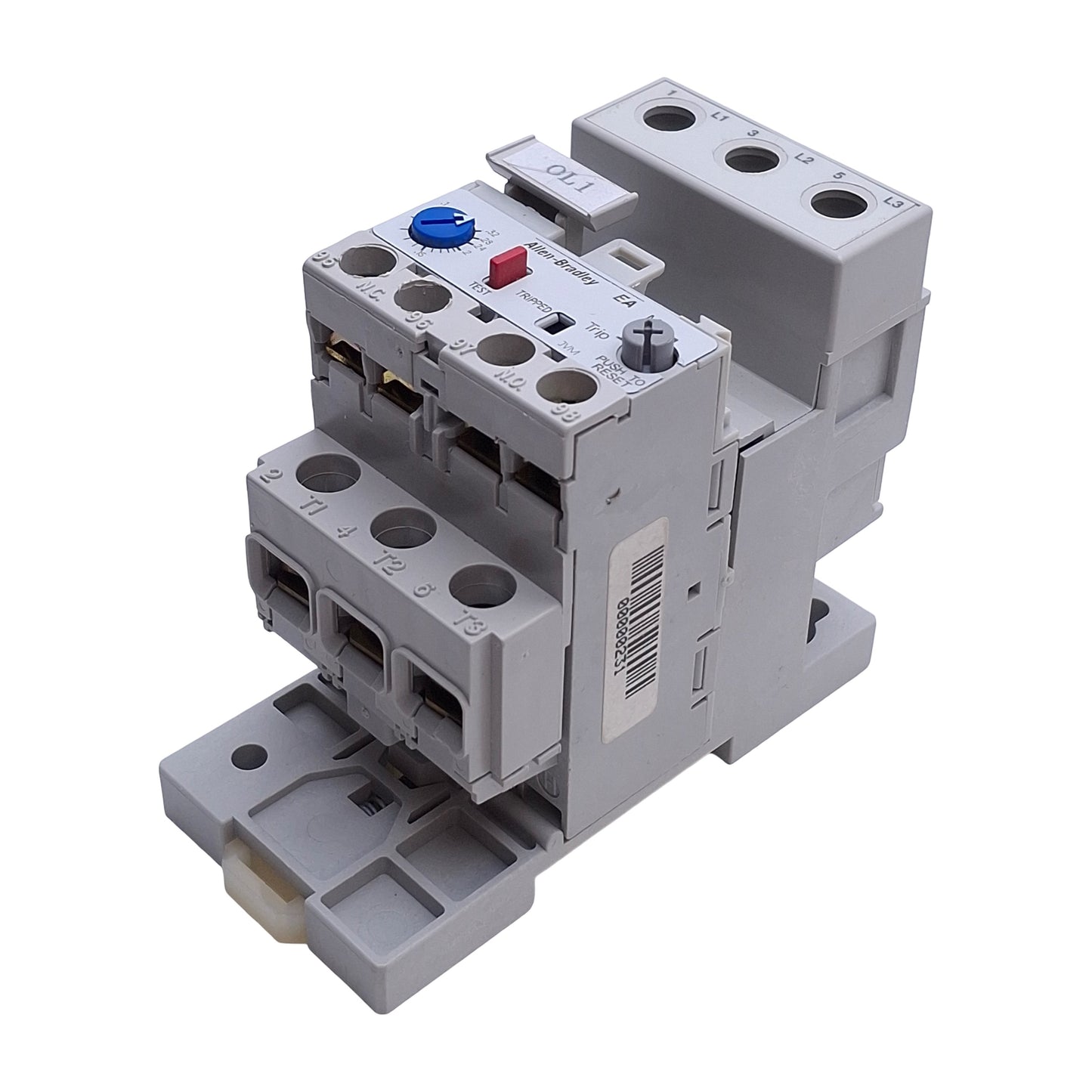 Used Allen Bradley 193-EA1AB Overload Relay w/ Mount, 0.1A to 0.32A, 3-Pole 1NO&1NC