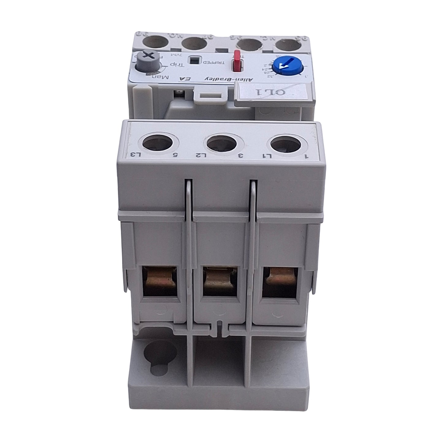 Used Allen Bradley 193-EA1AB Overload Relay w/ Mount, 0.1A to 0.32A, 3-Pole 1NO&1NC
