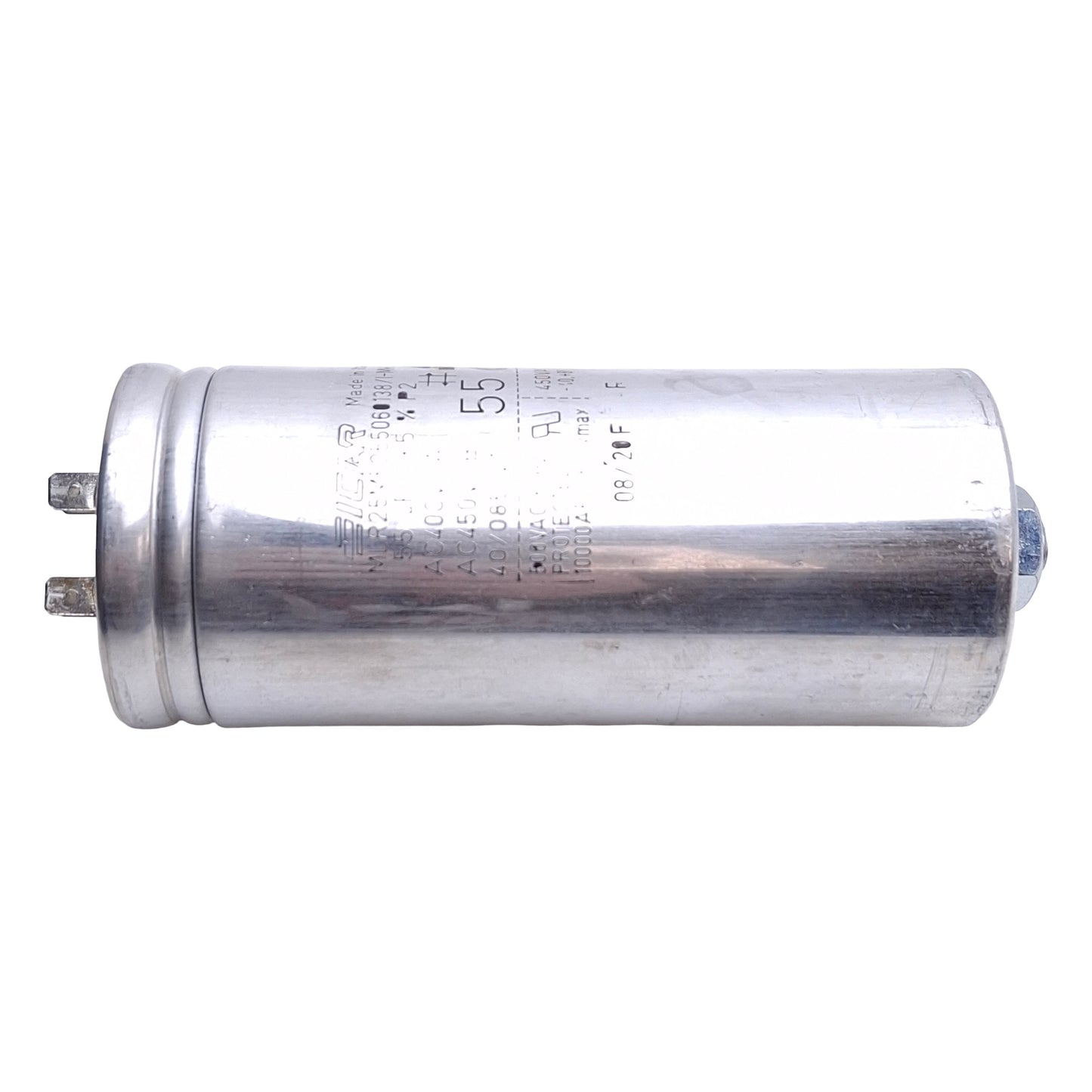 Used Icar MLR25M5055060138/I-MK Motor Run Capacitor, 55µF, 400/450VAC, +/- 5%