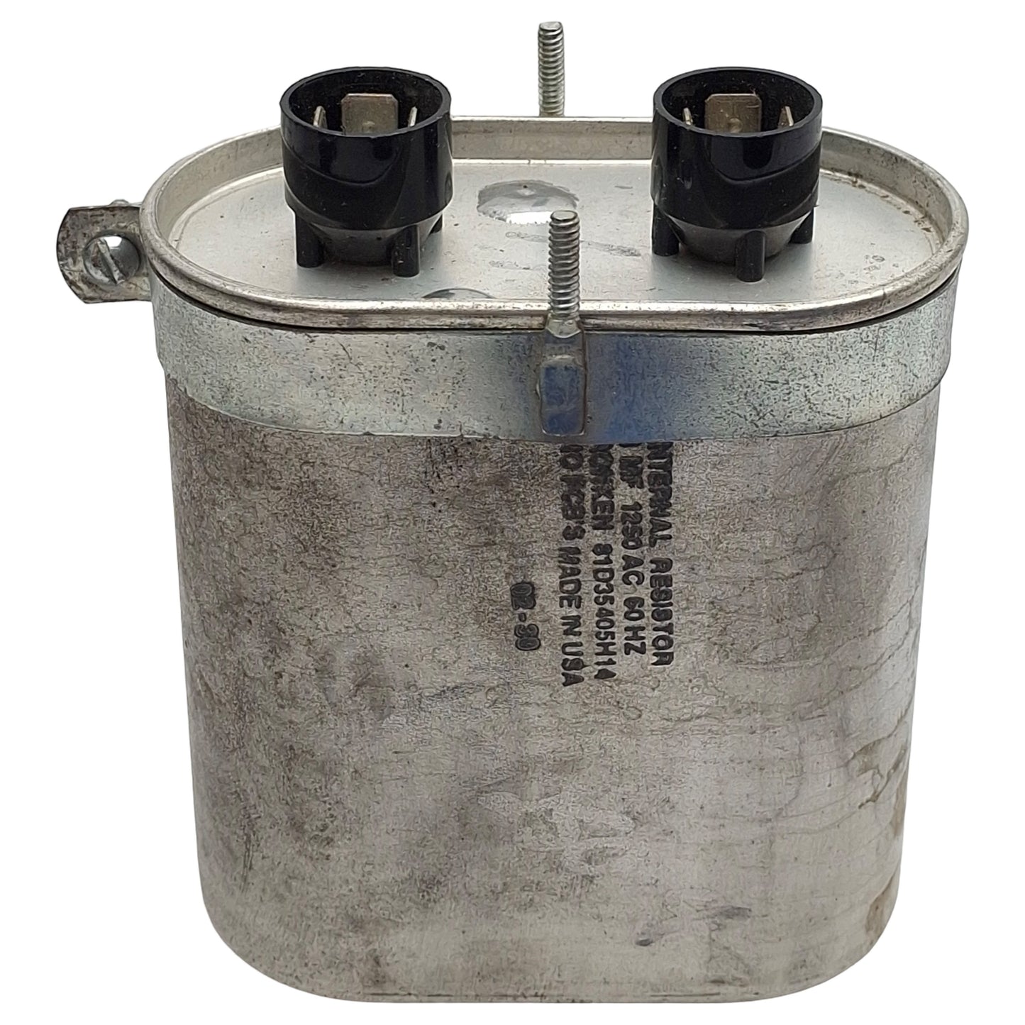Used Ronken 81D35405H14 Film-Paper Capacitor, 4MF, 1250VAC 60Hz, Spade Terminals