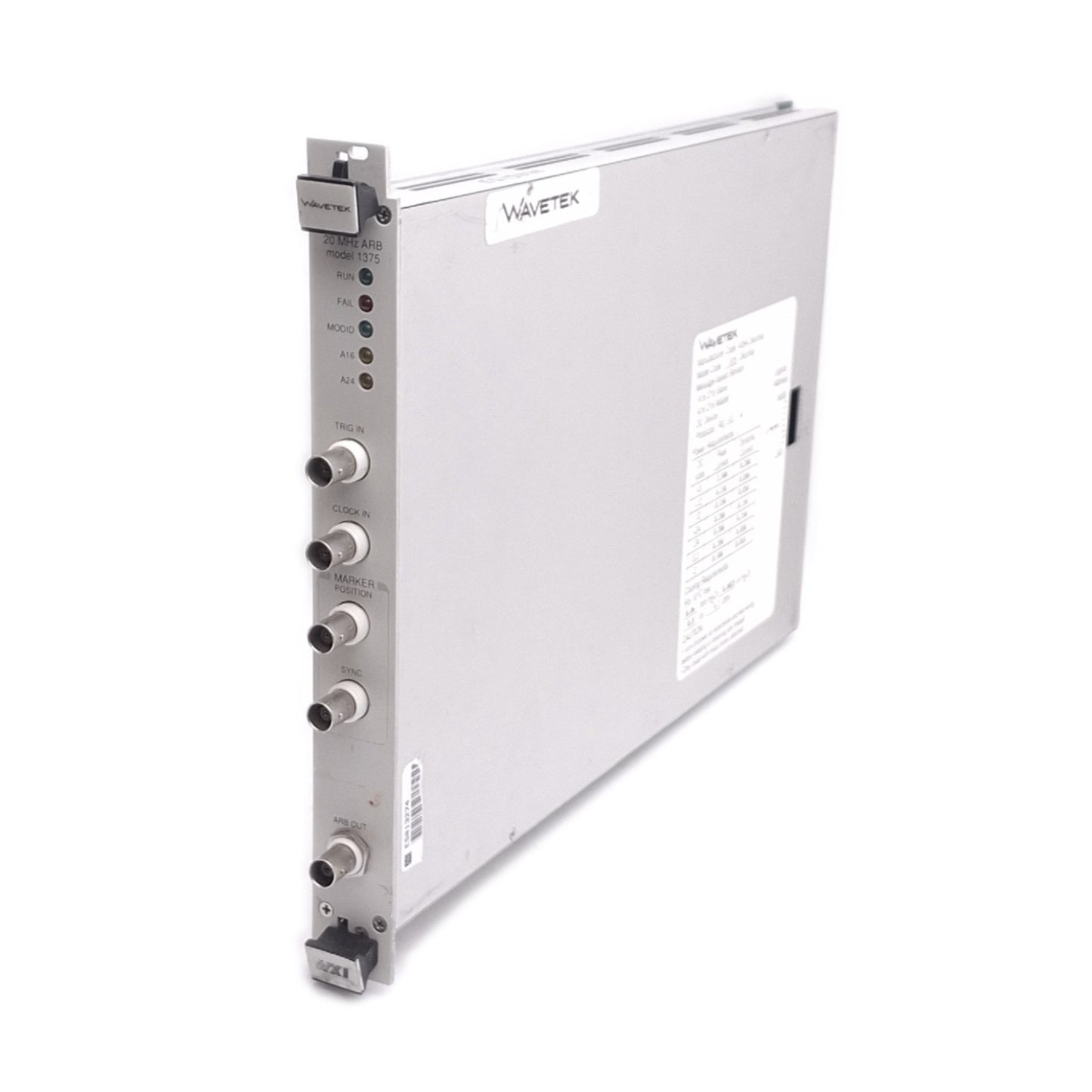 Used Wavetek 1375 Arbitrary Waveform Generator VXIbus Module, 20MHz Max, +-24VDC