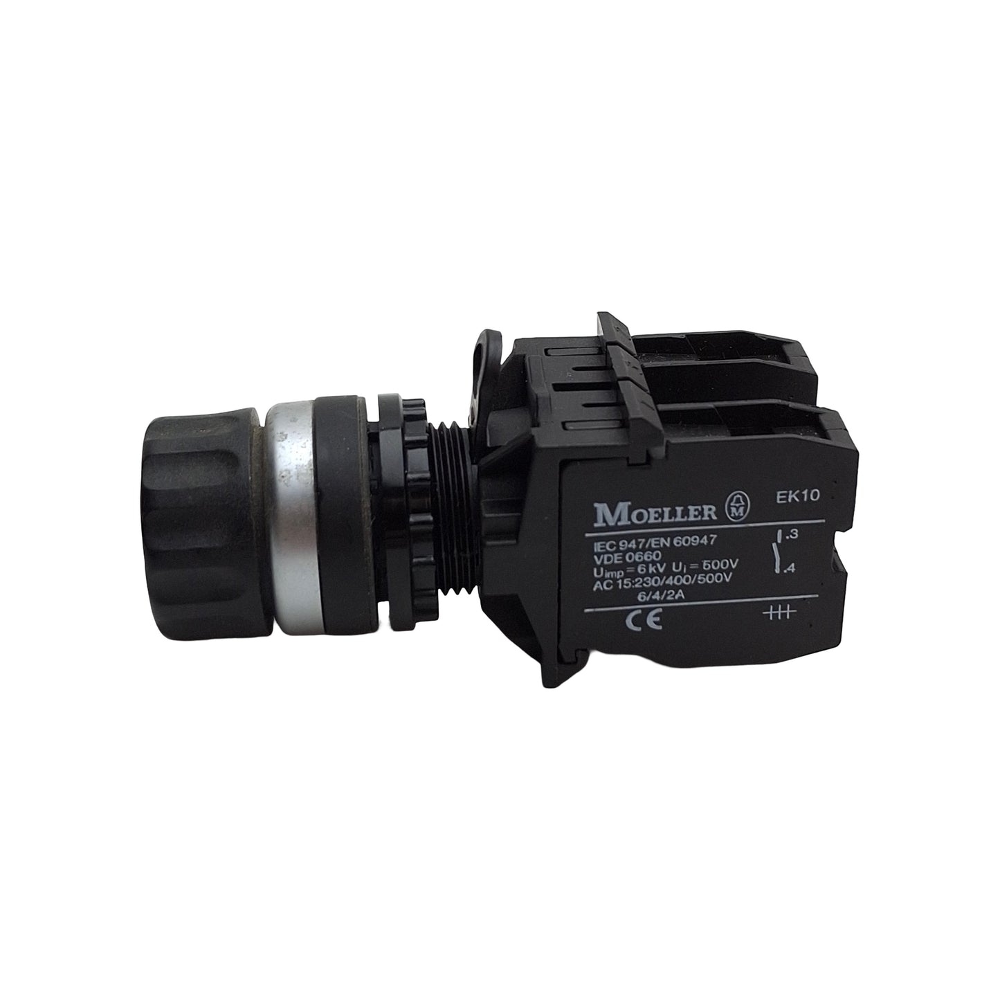 Used Moeller Eaton M22-WR 2-Position Selector Switch, Maintained, 2NO, 600VAC 10A