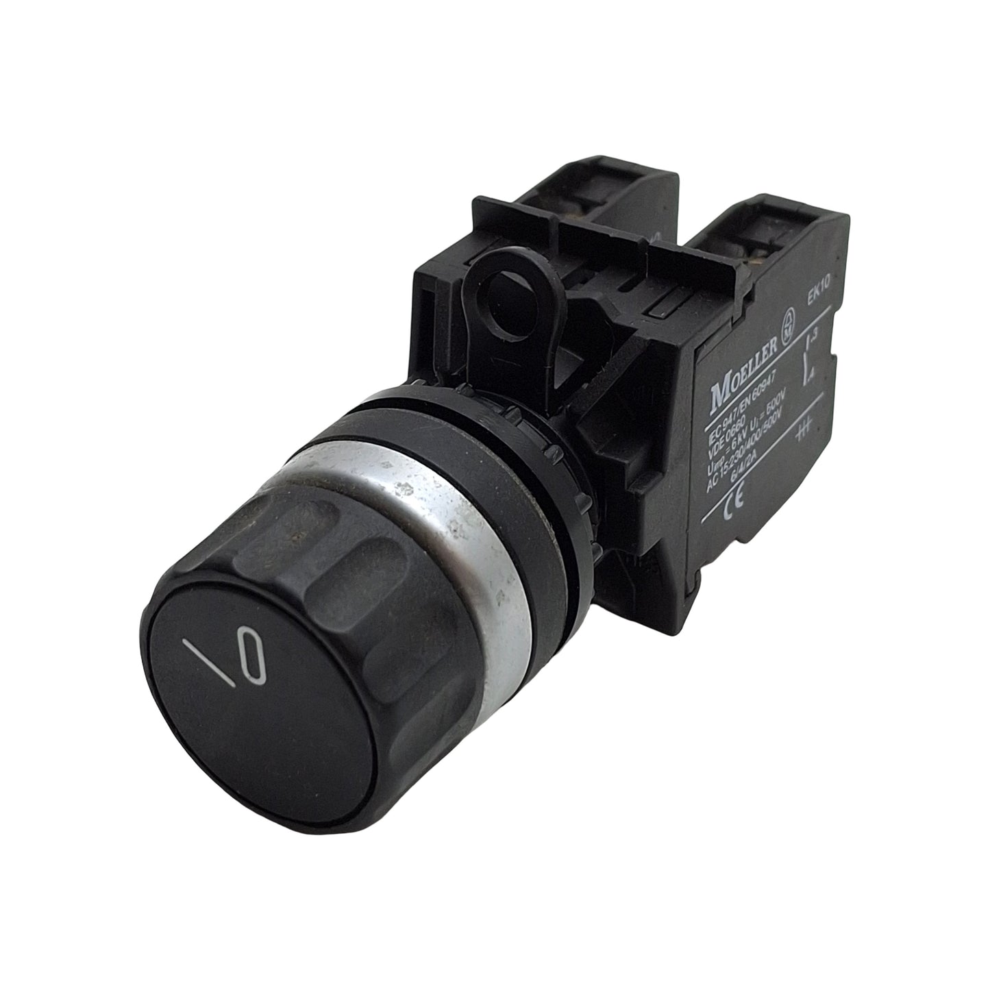 Used Moeller Eaton M22-WR 2-Position Selector Switch, Maintained, 2NO, 600VAC 10A