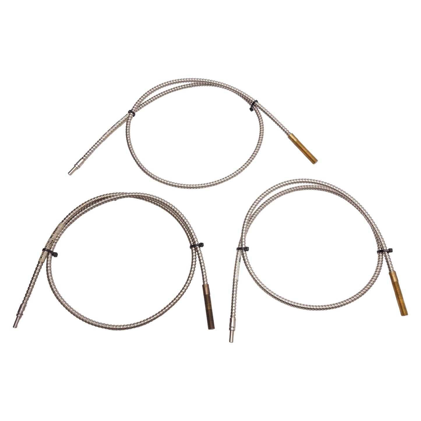 Used Lot of 3 Banner IT23S High Temperature Fiber Optic Cable, ø0.125in Bundle, 36in