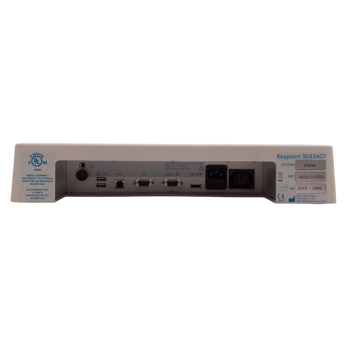 Used Natus 9033A07 Keypoint EMG System 100-240VAC, USB, 9-Pin DIN Connector
