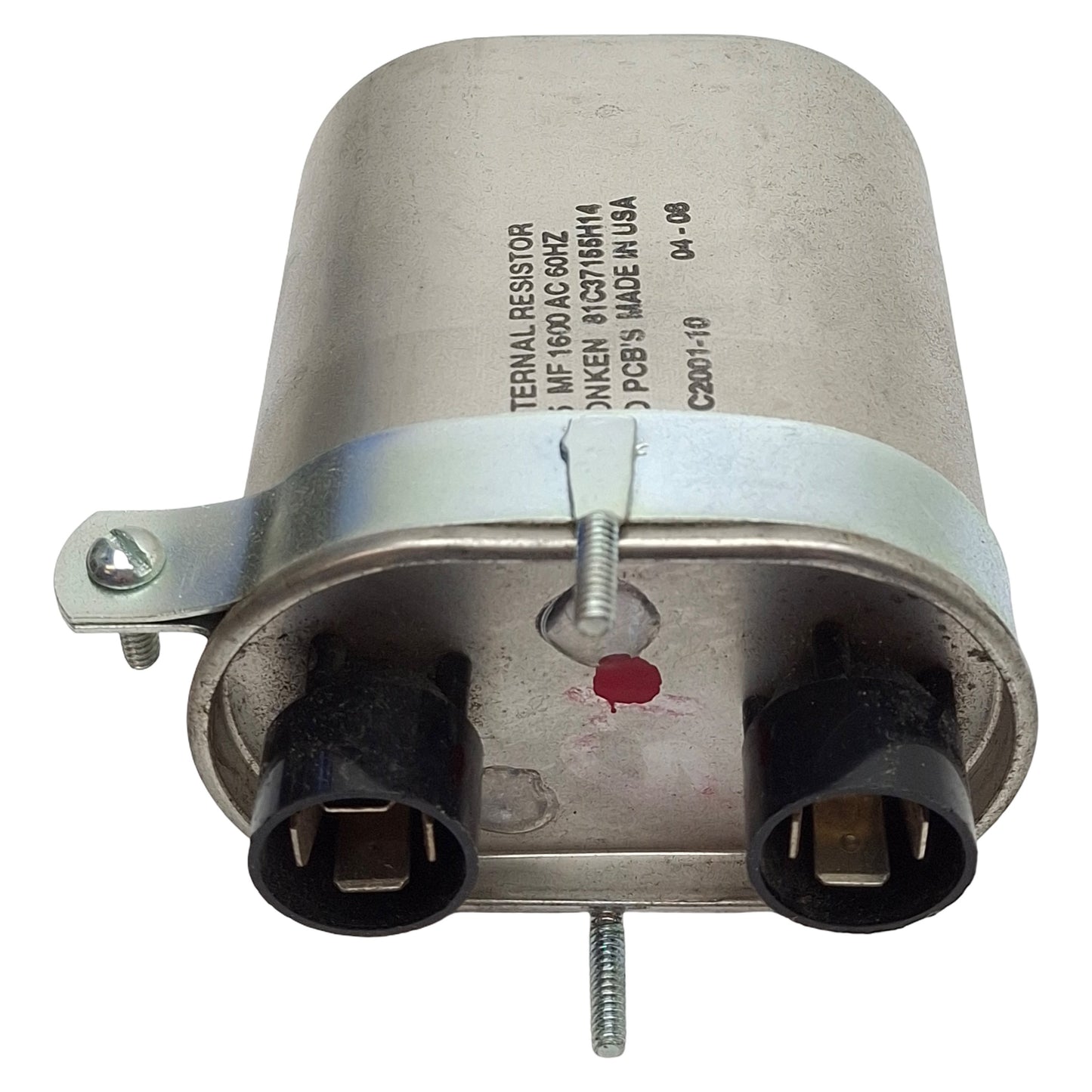 Used Ronken 81C37155H14 Film-Paper Capacitor, 1.5MF, 1600VAC 60Hz, Spade Terminals