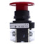 Used Allen Bradley 800H-DR6JA4 Jumbo Red Mushroom Momentary Pushbutton Switch 2NC