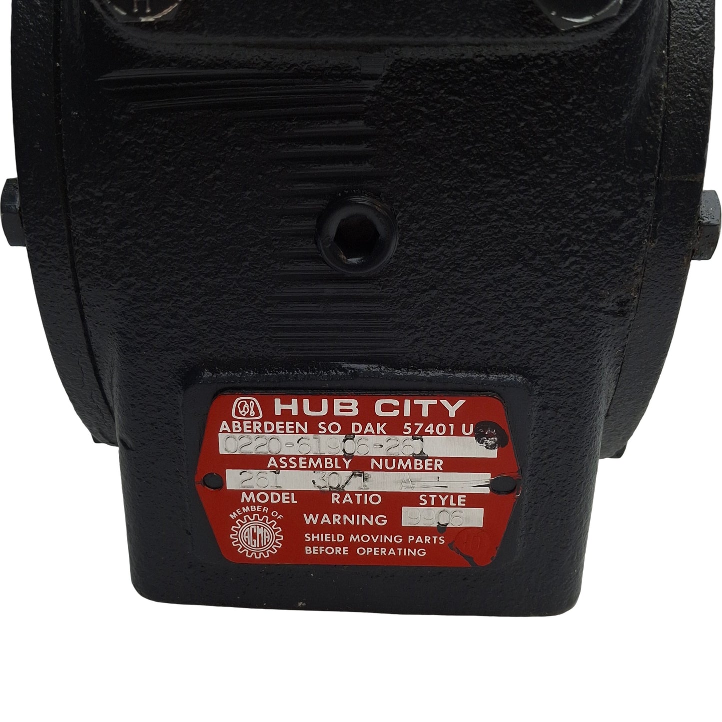 Used Hub City 0220-61906-261 Worm Gear Drive/Reducer, Right Angle, 30:1, 2.12HP Input