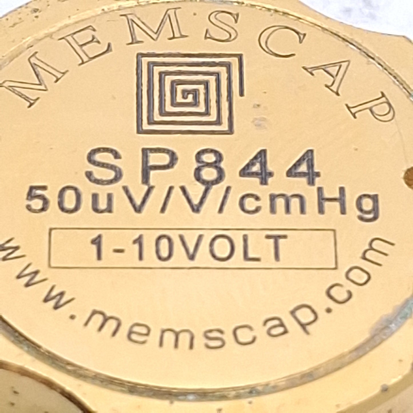 Used Memscap SP844 Pressure Transducer -30 to 300mmHg Range, 10,000mmHg Max, 4-8VDC