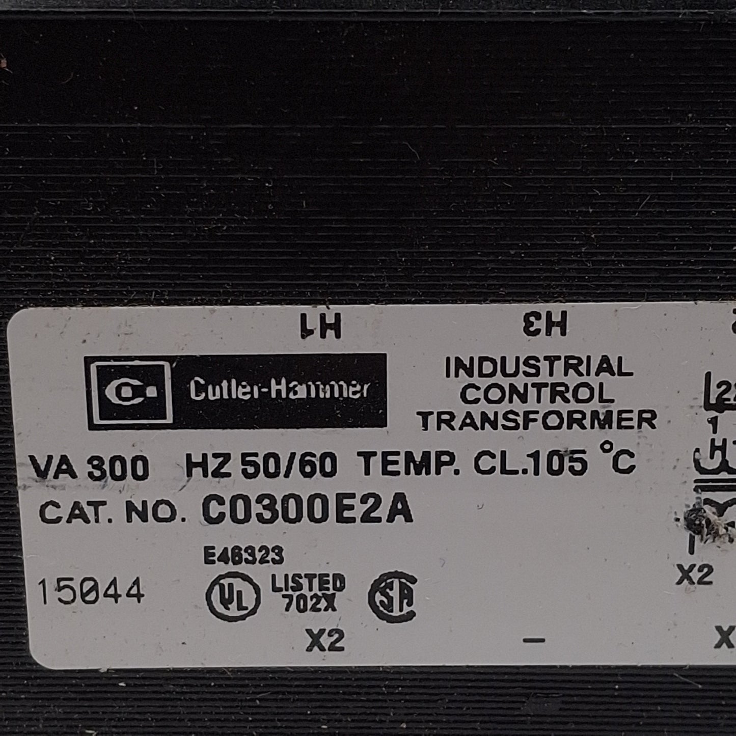 Used Cutler Hammer C0300E2A Transformer, 220x440/230x460/240x480V PV, 120/115/110V SV