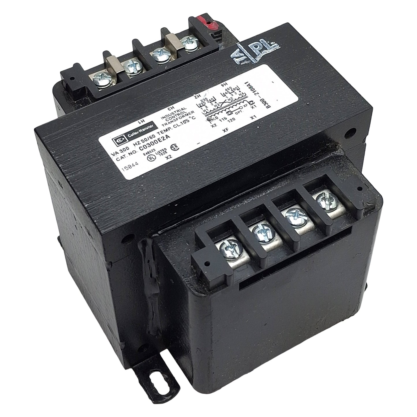 Used Cutler Hammer C0300E2A Transformer, 220x440/230x460/240x480V PV, 120/115/110V SV