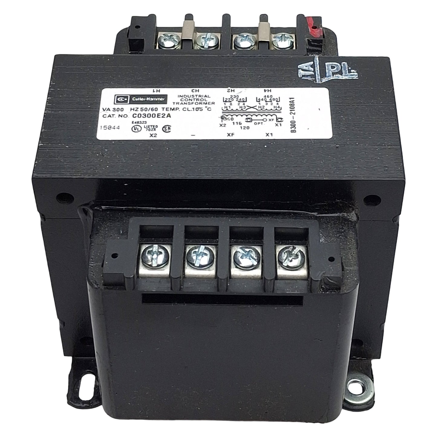 Used Cutler Hammer C0300E2A Transformer, 220x440/230x460/240x480V PV, 120/115/110V SV