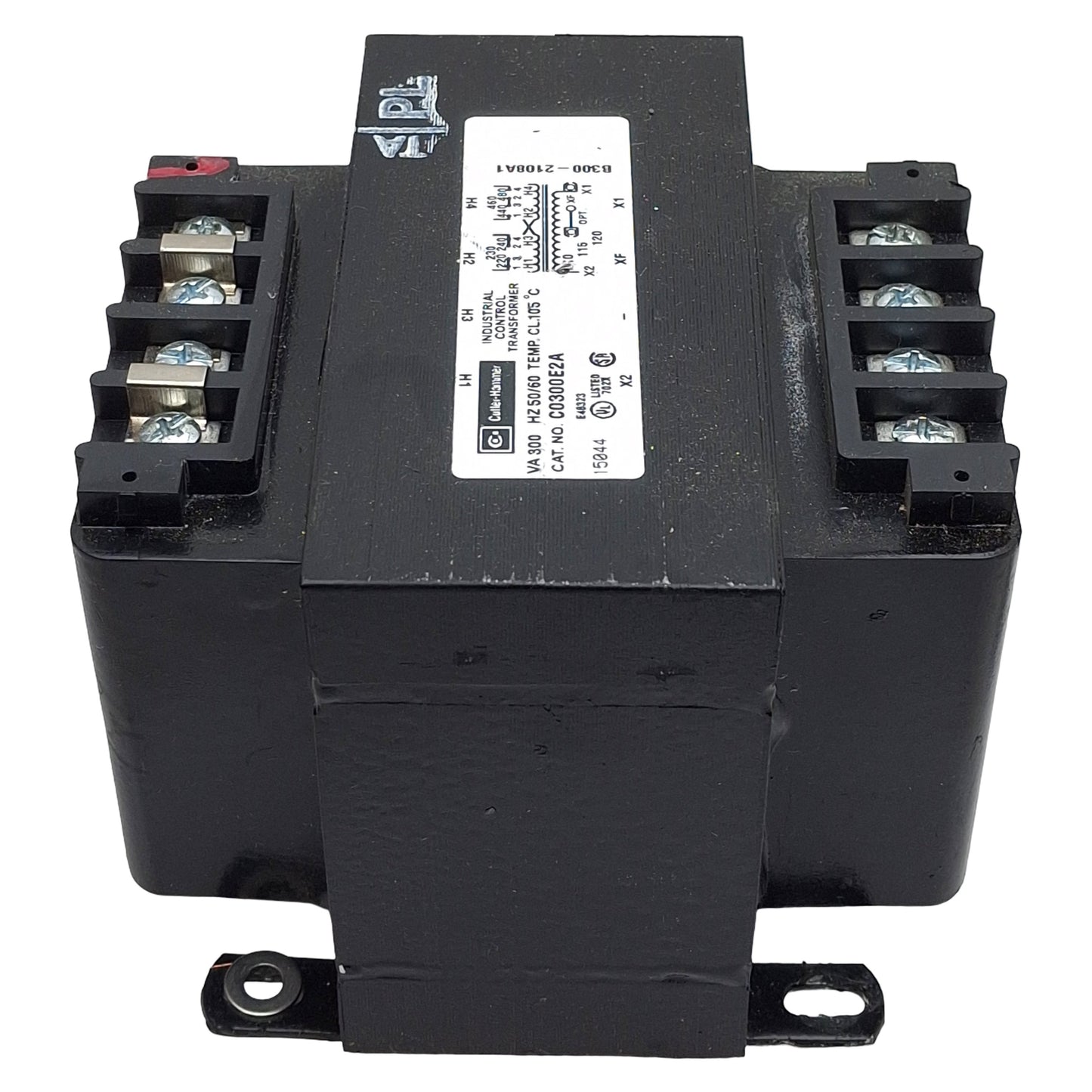 Used Cutler Hammer C0300E2A Transformer, 220x440/230x460/240x480V PV, 120/115/110V SV