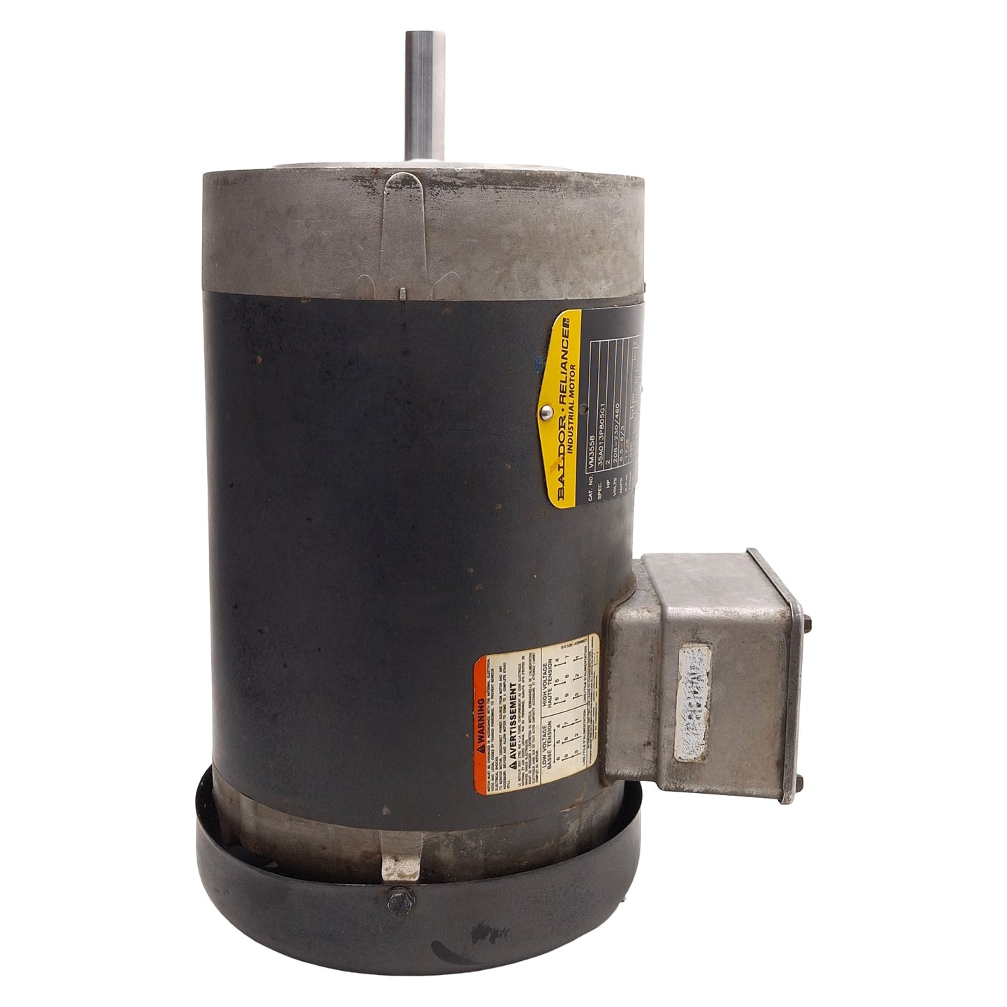 Used Baldor 35A013P805G1 VM3558 AC Motor, 2HP, 3Ø 208-230/460VAC, ø5/8in Shaft, 56C
