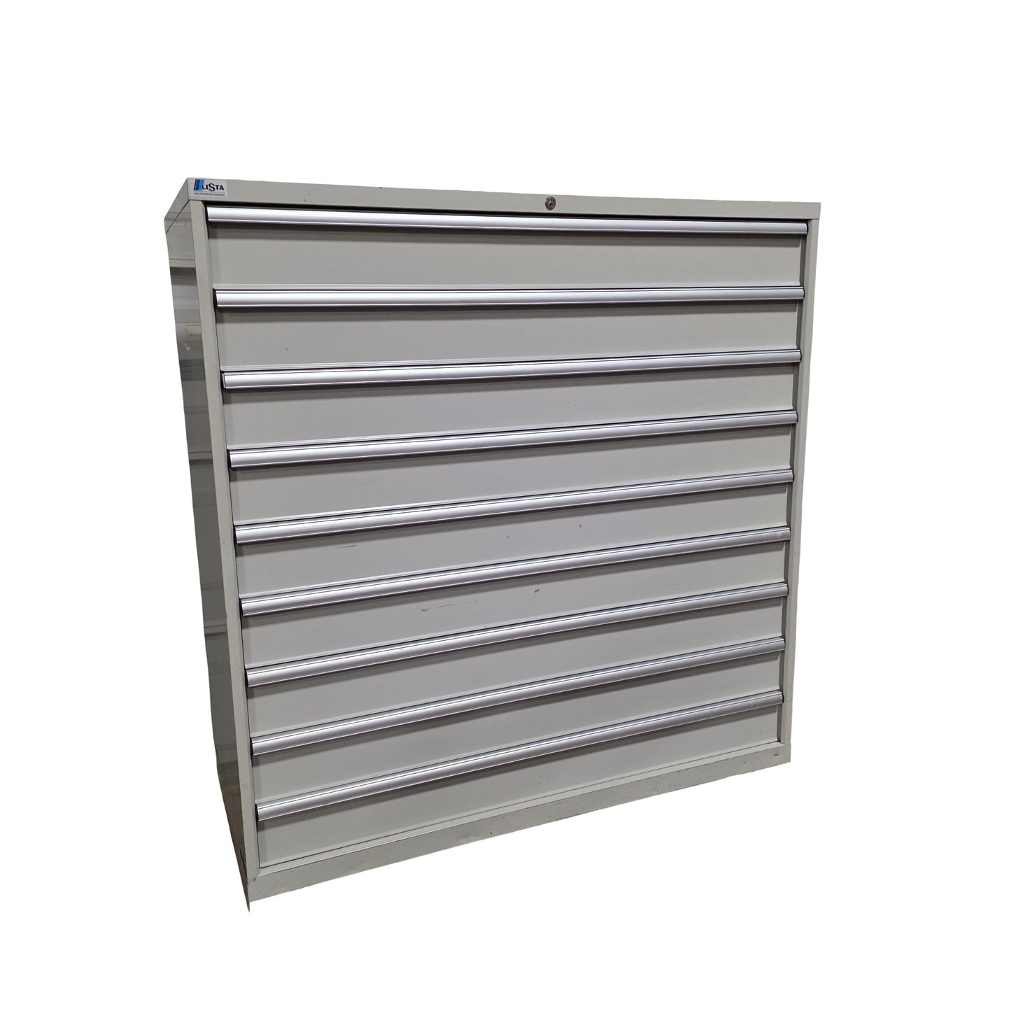 Used LISTA DW1350-0903F-FTNLSN Tool Cabinet 9 Drawers, 28.5"D x 57.125"H x 56.34"W