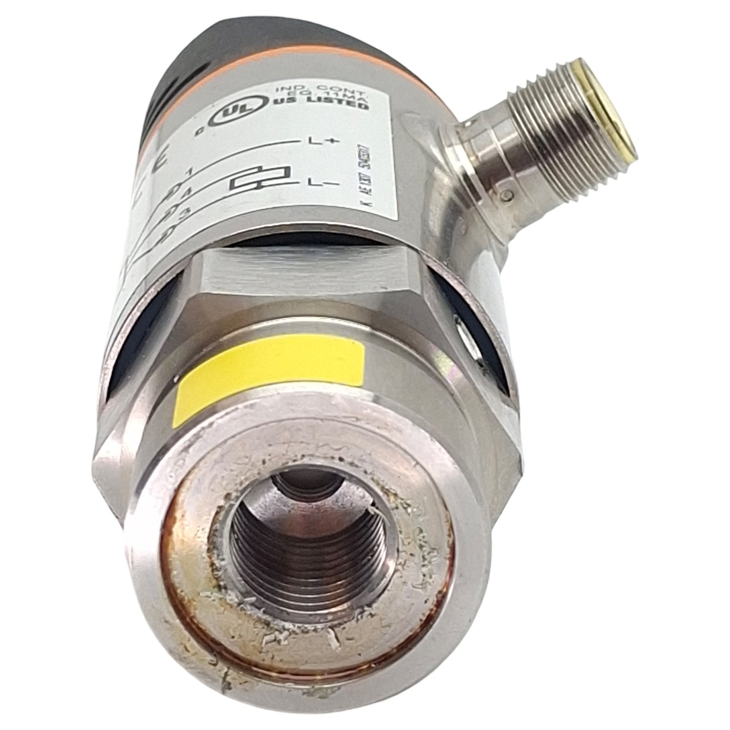 Used IFM PN5004 Pressure Sensor, PNP NO/NC, -1~10bar Range, 18-36VDC, G1/4, 4-Pin M12